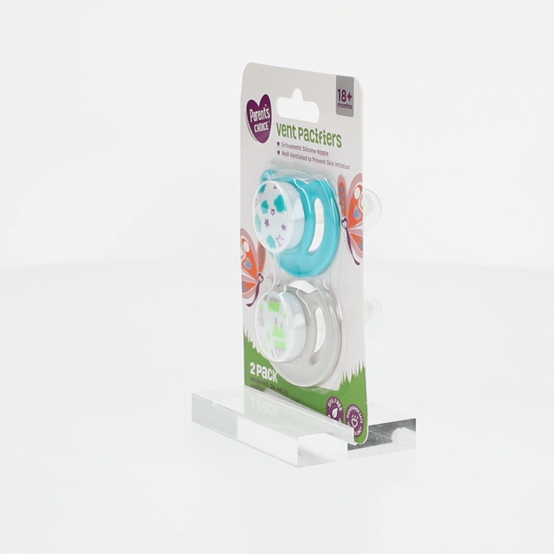 Parent's Choice Orthodontic Vent Pacifier 2 Pack, 18 Months+