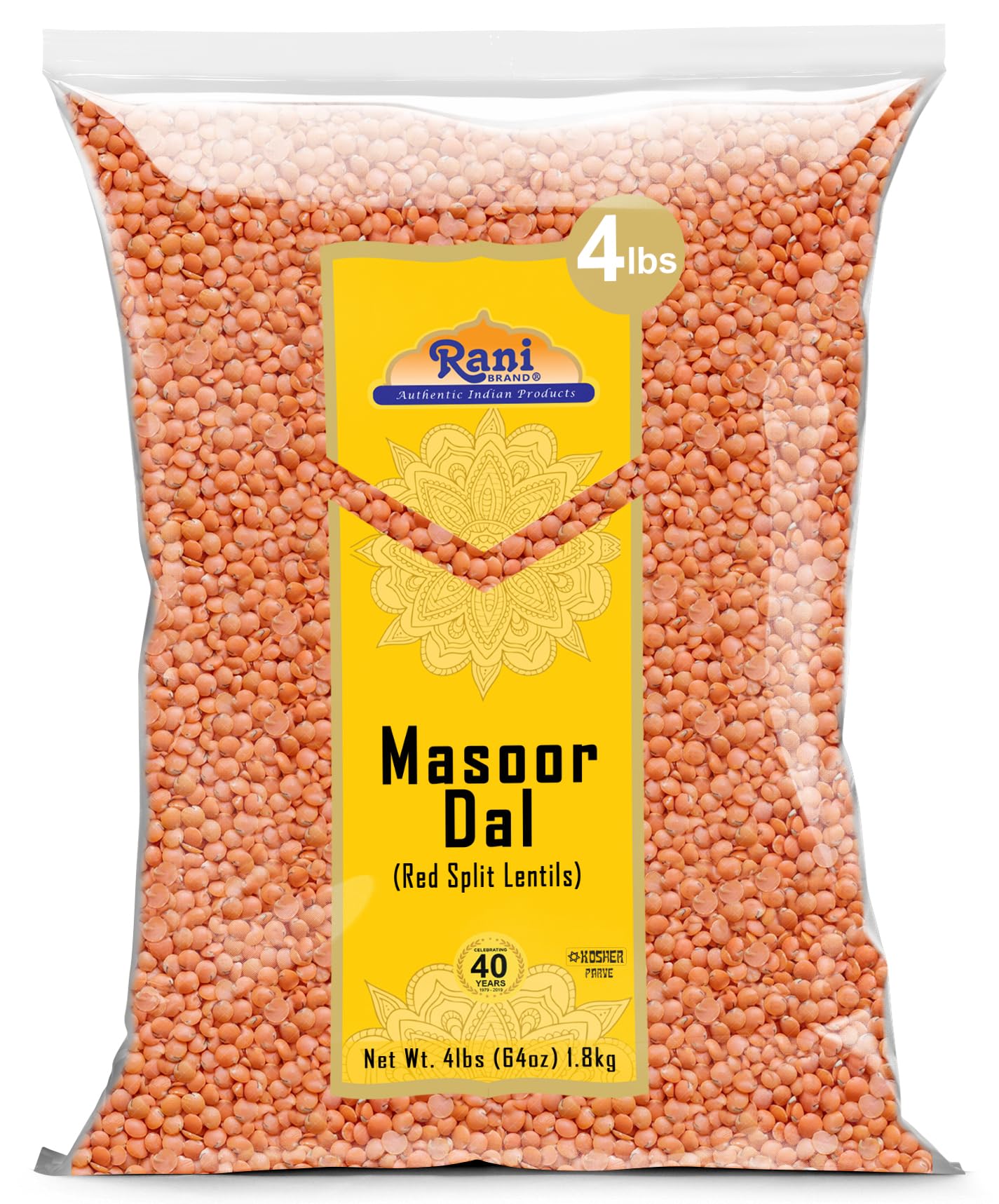 thumbnail video image 2 of Rani Masoor Dal (Indian Red Lentils) Split Gram, 64oz (4lbs) 1.81kg ~ All Natural | Gluten Friendly | NON-GMO | Kosher | Vegan | Indian Origin, 2 of 11