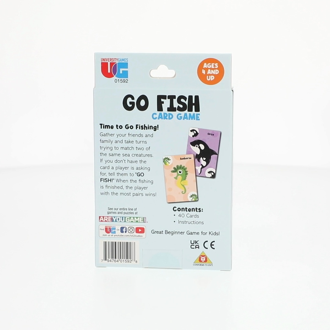 pokemon go fish card game University Games Go Fish Classic Card Game, 40 Pieces