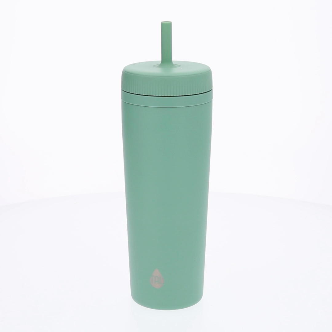 TAL 24oz Stainless Steel Rowan Tumbler with Silicone Straw, Sage -  Walmart.com