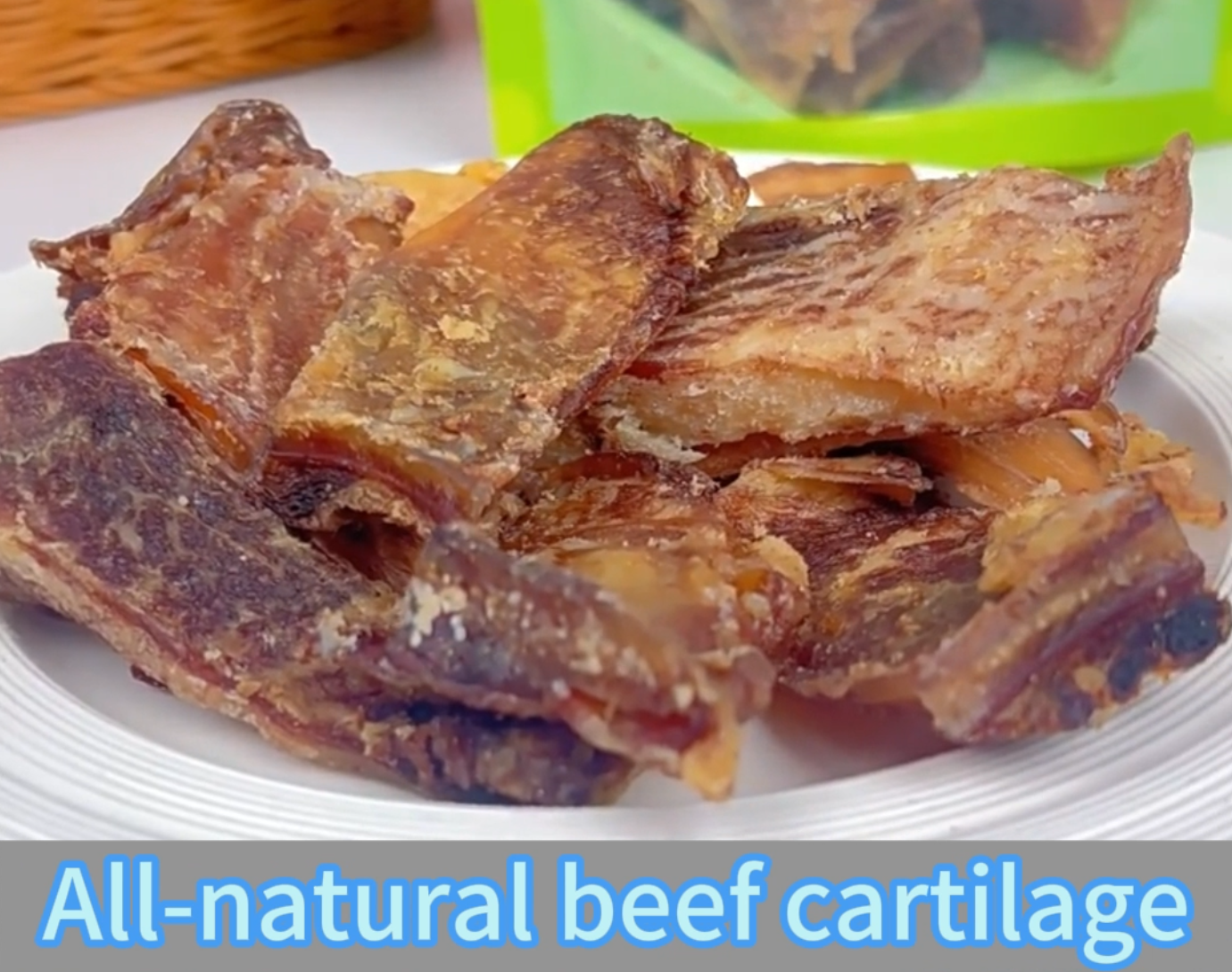 thumbnail video image 2 of All Natural Bovine Cartilage Dog Treats for Small, Medium, & Large Dog - Dog Chews Long Lasting without Artificial Additives, Rich in Calcium, Supports Dental Hygiene, 3.5oz, 2 of 10