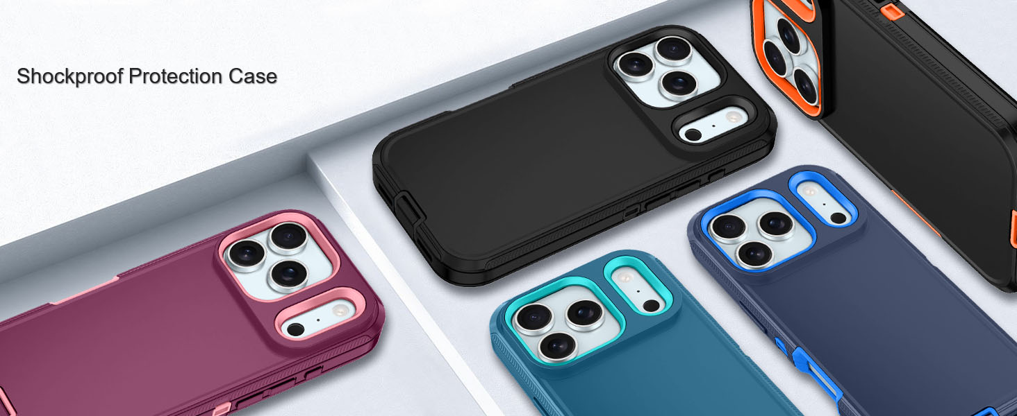 thumbnail video image 2 of Petocase for iPhone 17 Pro Max Case,Shockproof Rugged Protection [No Screen Protector] Heavy Duty Dust/Drop Proof 3-Layer Durable Cover for iPhone 17 Pro Max 6.9'' Case,Navy/Gray, 2 of 8