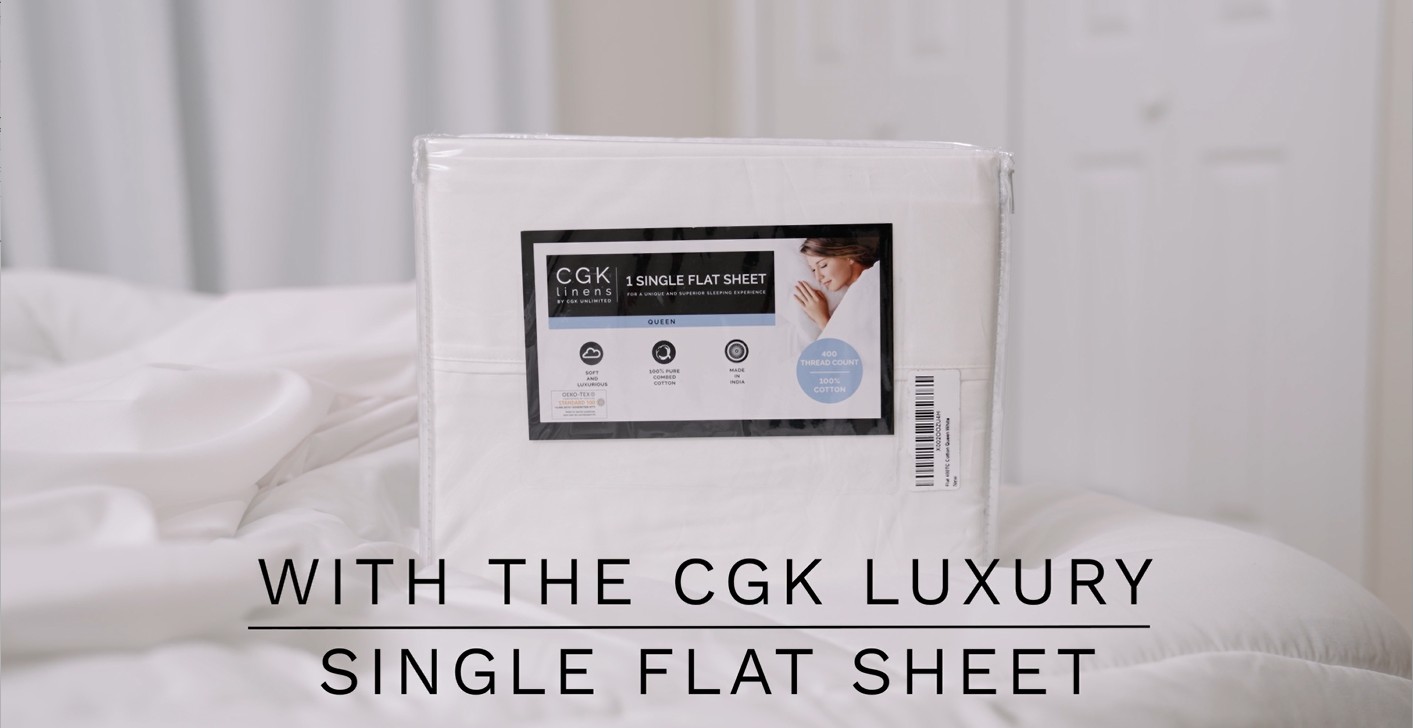 thumbnail video image 2 of CGK Linens Hotel Luxury Single Flat Sheet Only - Twin XL Size Extra Soft, Comfy & Breathable Top Sheet, Purple, 2 of 6