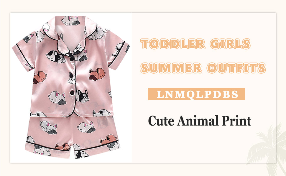 thumbnail video image 2 of LNMQLPDBS Unisex Kids Boys and Girls Silky Pajama Sets Cartoon Dog Printed Button Down Short Sleeve & Shorts Satin Sleepwear Clothes for Toddler Boys Summer Nightwear Outfit, 2 of 10