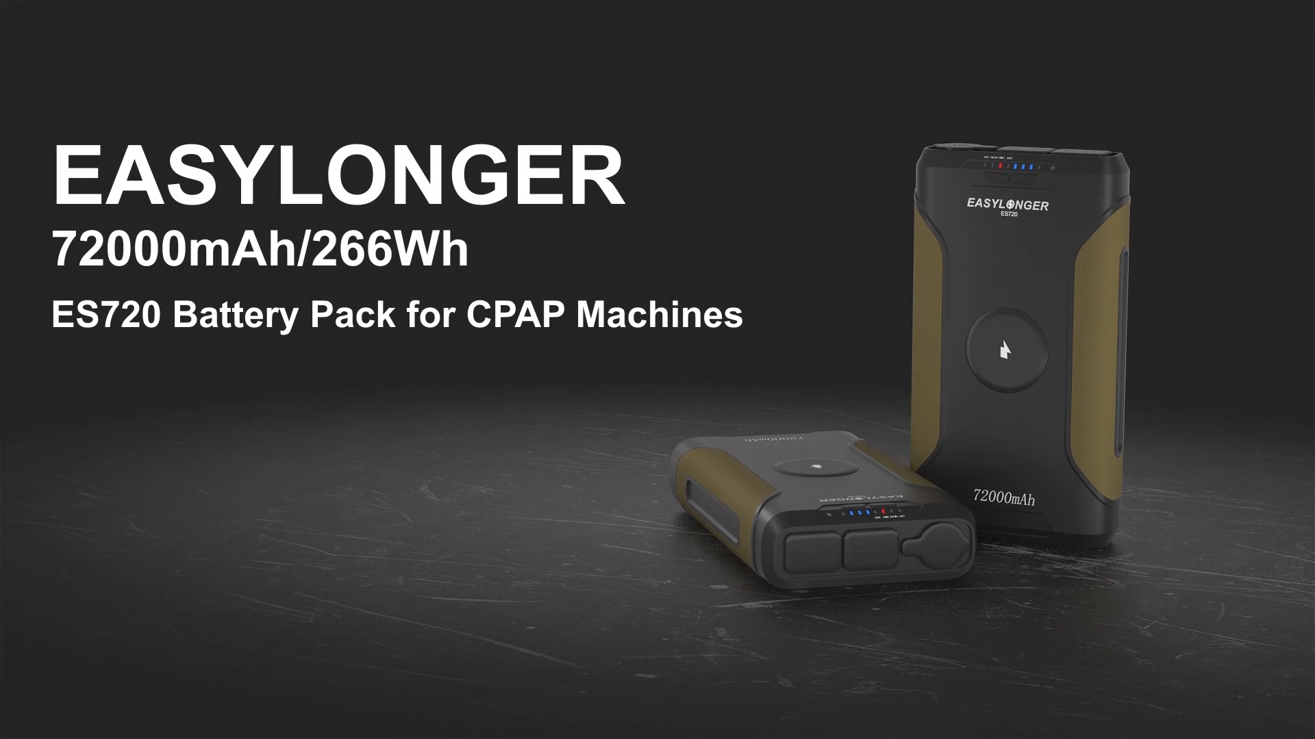 thumbnail video image 2 of EASYLONGER 266.4Wh CPAP Battery Backup, Compatible with ResMed AirSense 11, AirCurve 11, AirSense 10, AirCurve 10, AirMini, S9, Philips DreamStation 2, DreamStation, 2 of 10