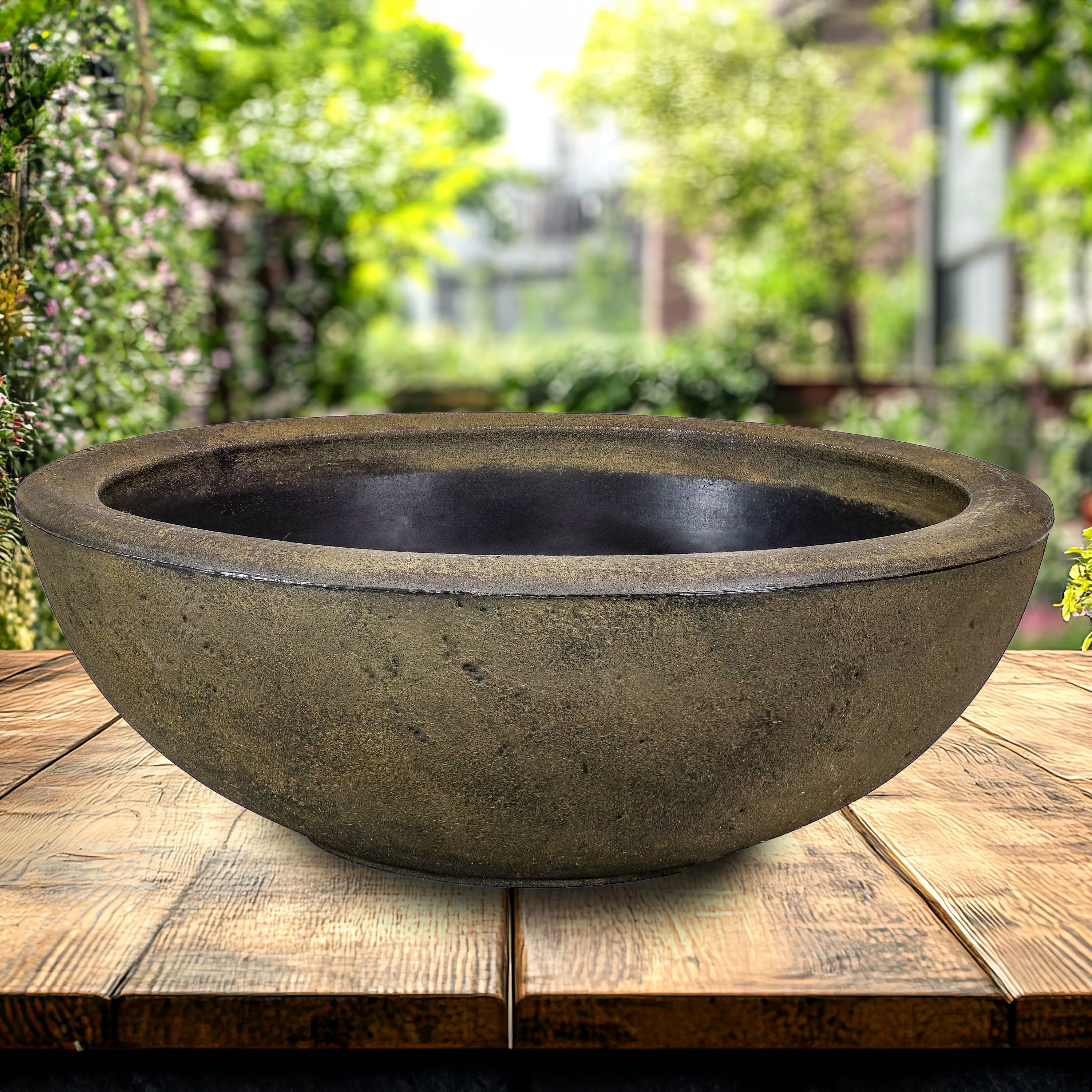 thumbnail video image 2 of Sunnydaze Percival 20.75" x 20.75" x 11.5" Round Sable Polyresin Outdoor Planter Pot, 2 of 11