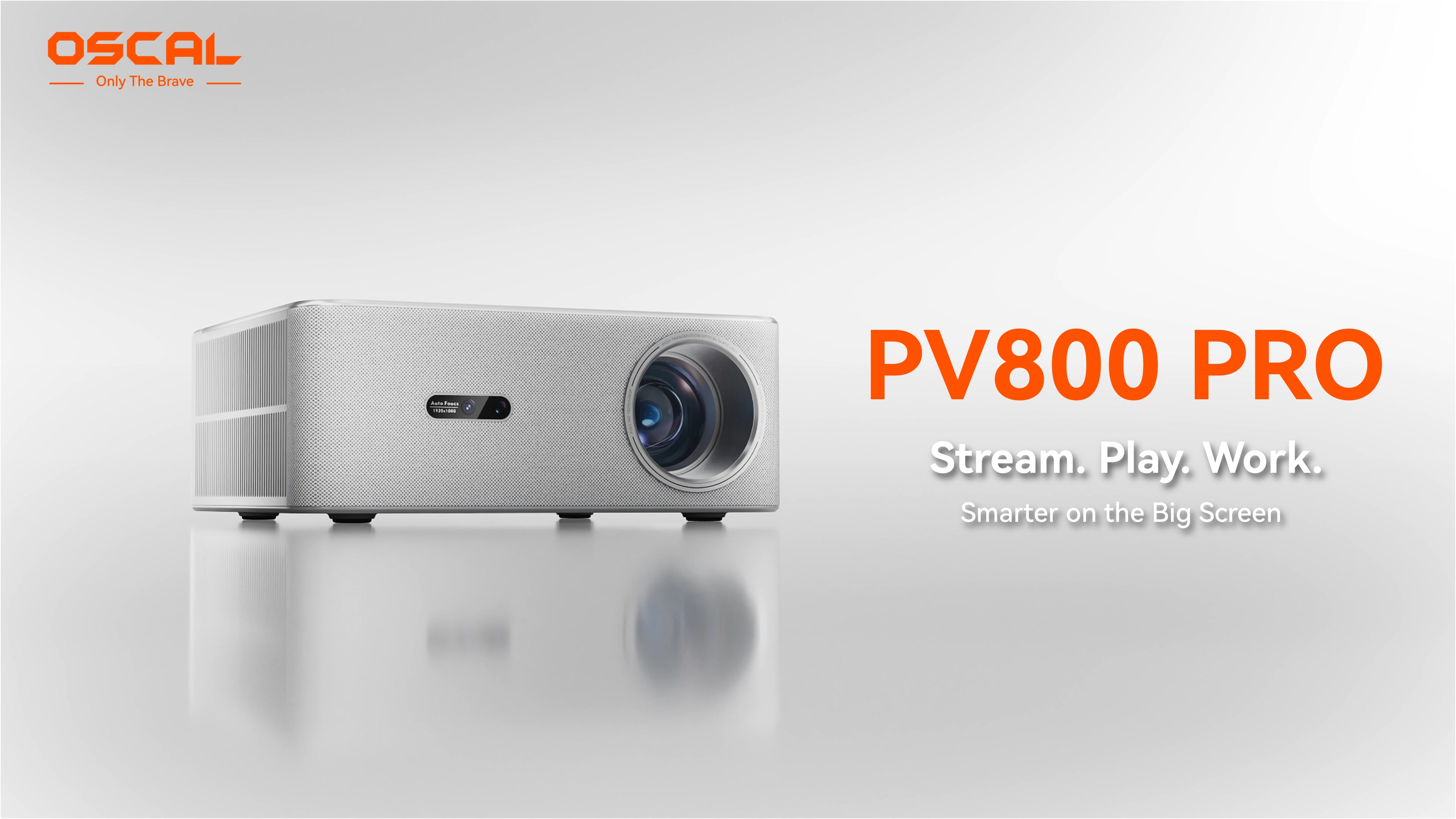 thumbnail video image 2 of OSCAL PV800Pro 1400ANSI 4K Projector with WiFi 6 & Bluetooth, Native 1080P HDR10+, Auto Focus/Keystone V-Control Smart Projector for Bedroom/Home Theater, 2 of 7