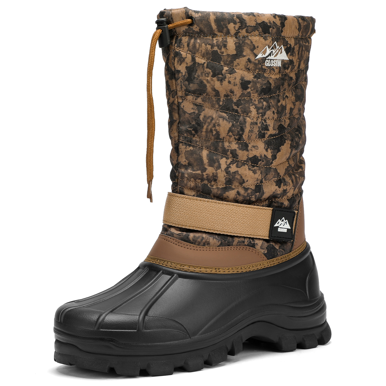 thumbnail video image 2 of Men's Waterproof Hiking Winter Snow Boots Insulated Fur Liner Lightweight Outdoor Tall Boots, 2 of 7