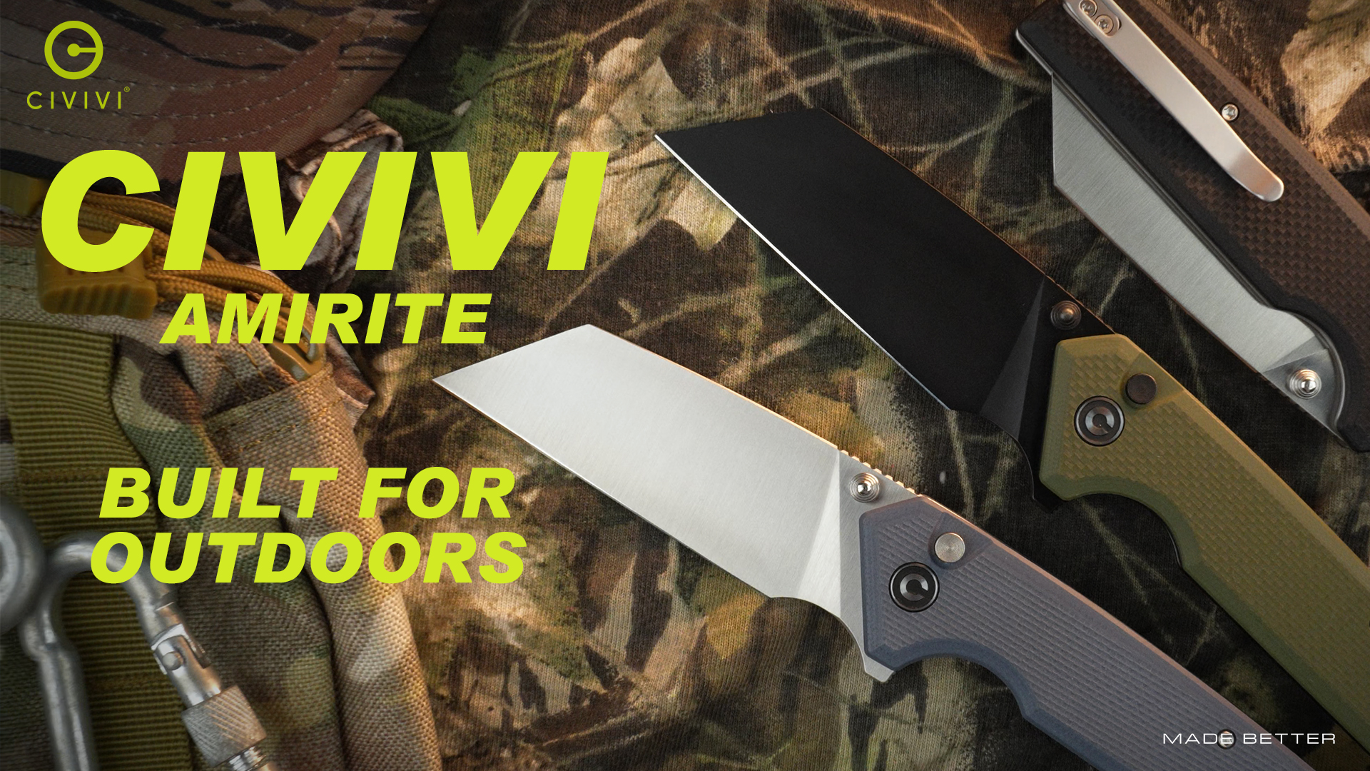 thumbnail video image 2 of CIVIVI Amirite Pocket Folding Knife with 3.48" Damascus Button Lock Knife C23028-DS1, 2 of 7