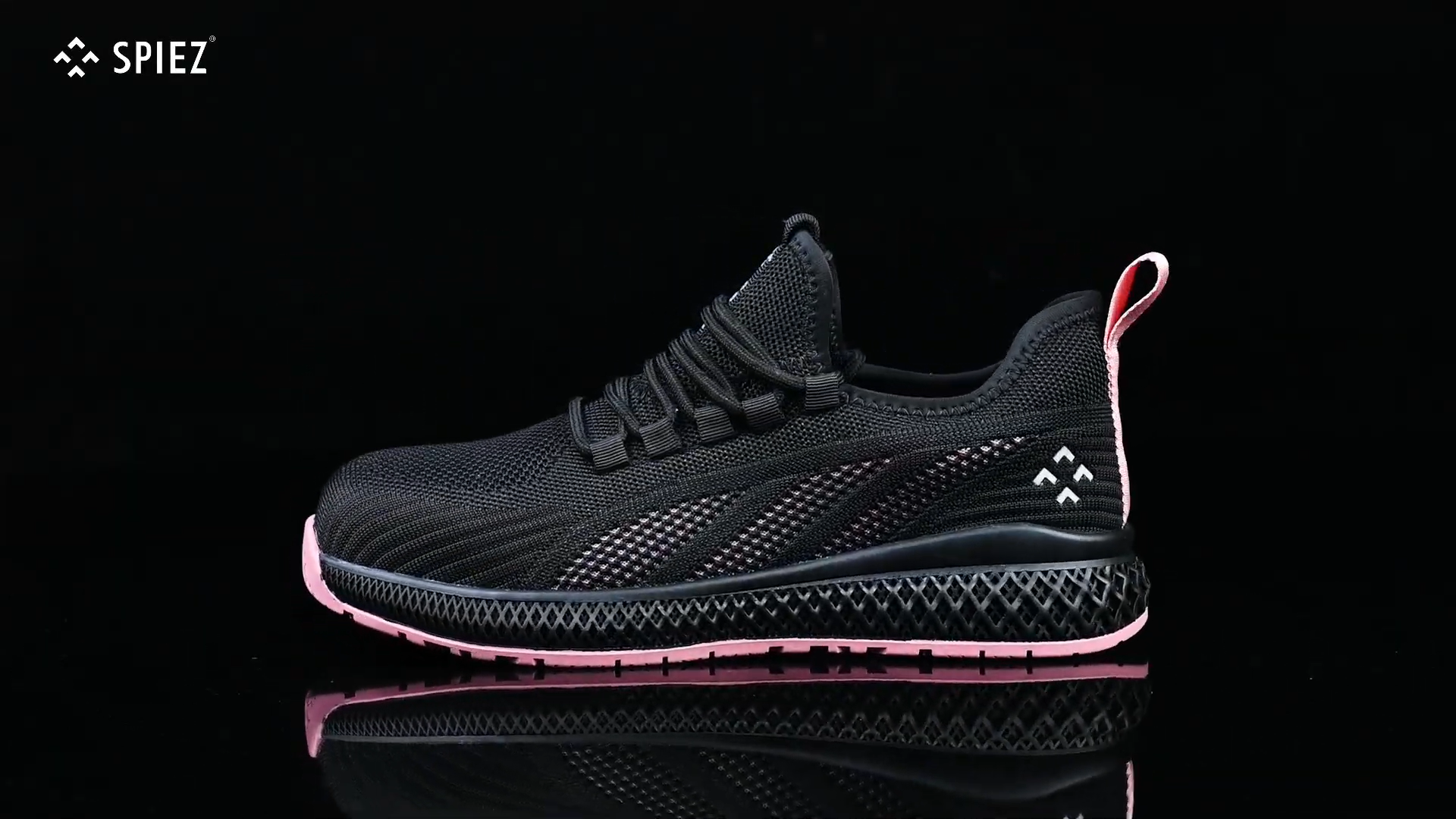 thumbnail video image 2 of SPIEZ Women's Composite Toe Safety Shoes, Breathable Anti-Smashing Work Shoes Without Steel Toe, Lightweight Walking Sneakers for Professional & Daily Comfort - Black 7.5, 2 of 11