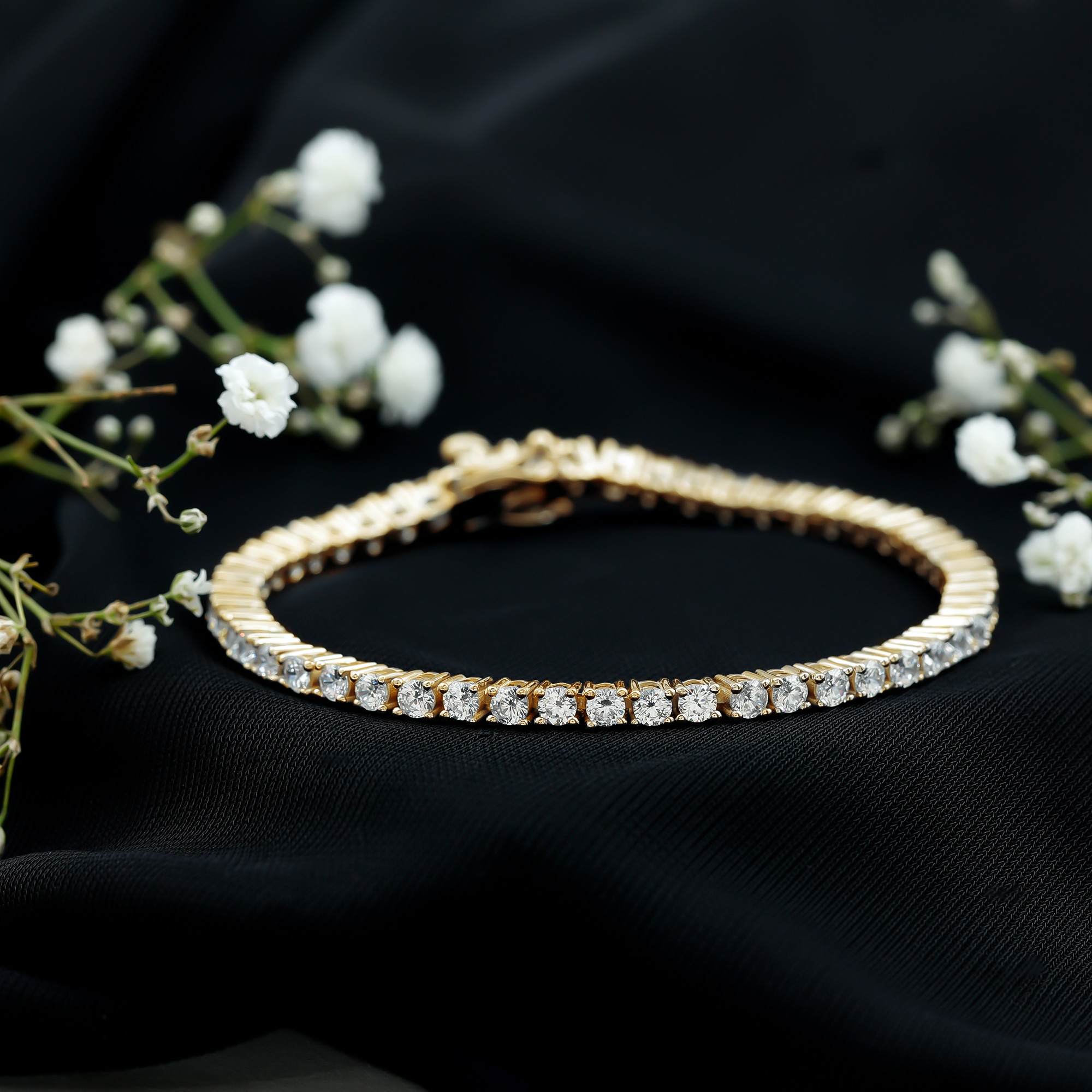 thumbnail video image 2 of Rosec Jewels Lab Grown Diamond Tennis Bracelet for Women - Minimalist Bracelet - EF-VS Quality Certified - Ready to Gift, 925 Sterling Silver, 6.0 inches, 2 of 9