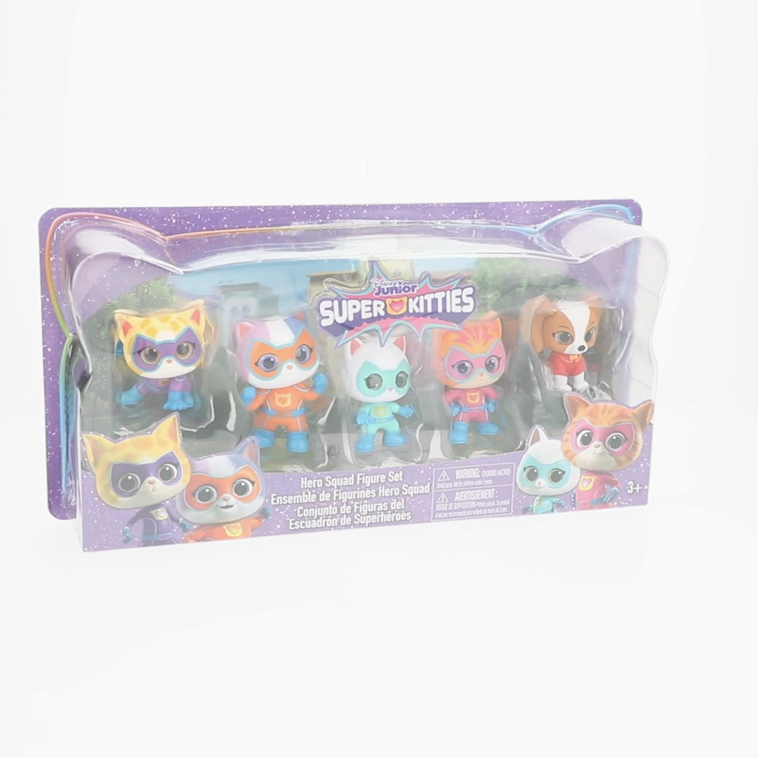 SUPERKITTIES, Action Figures, 5-Piece Set, Kids Toys for Ages 3 up