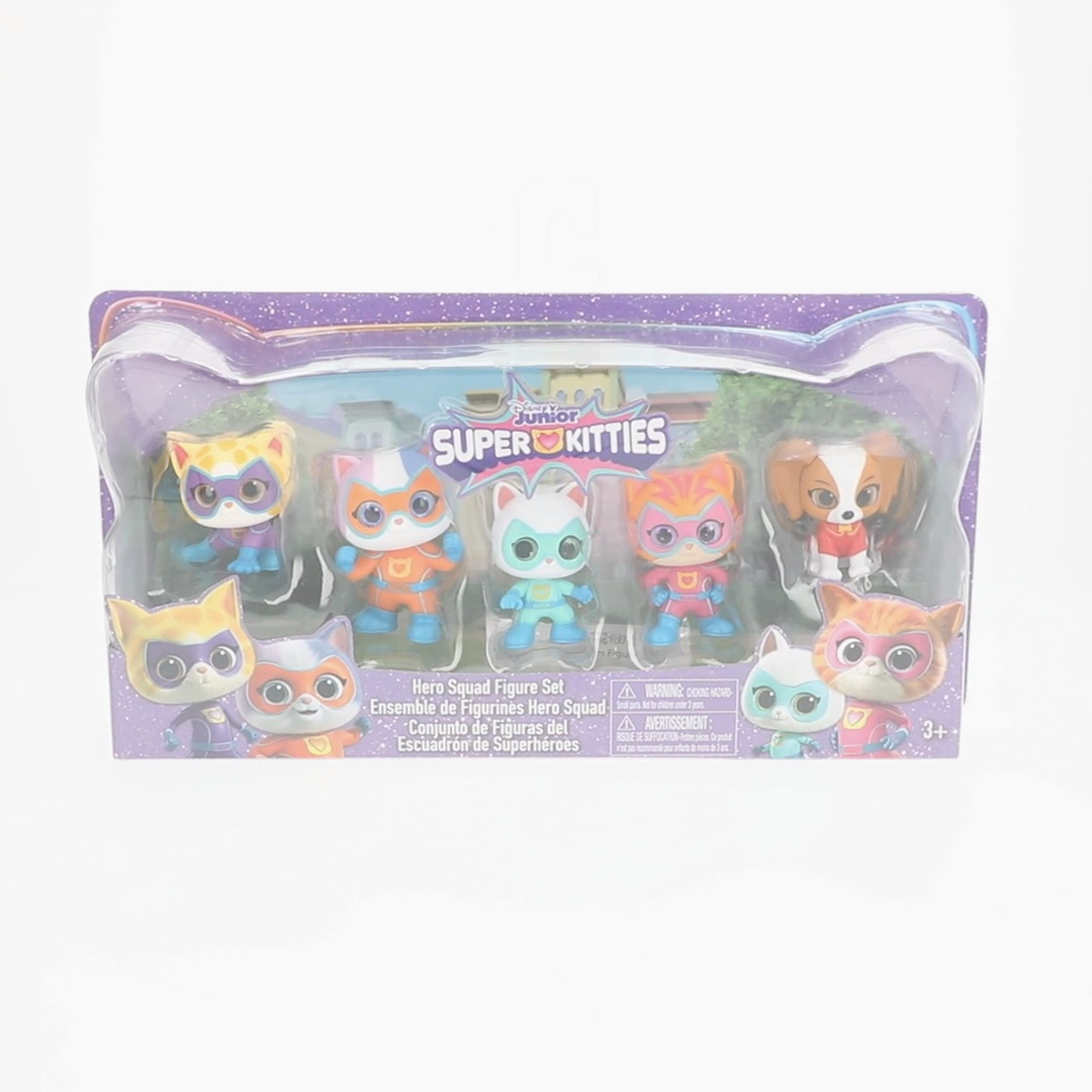 SUPERKITTIES, Action Figures, 5-Piece Set, Kids Toys for Ages 3 up