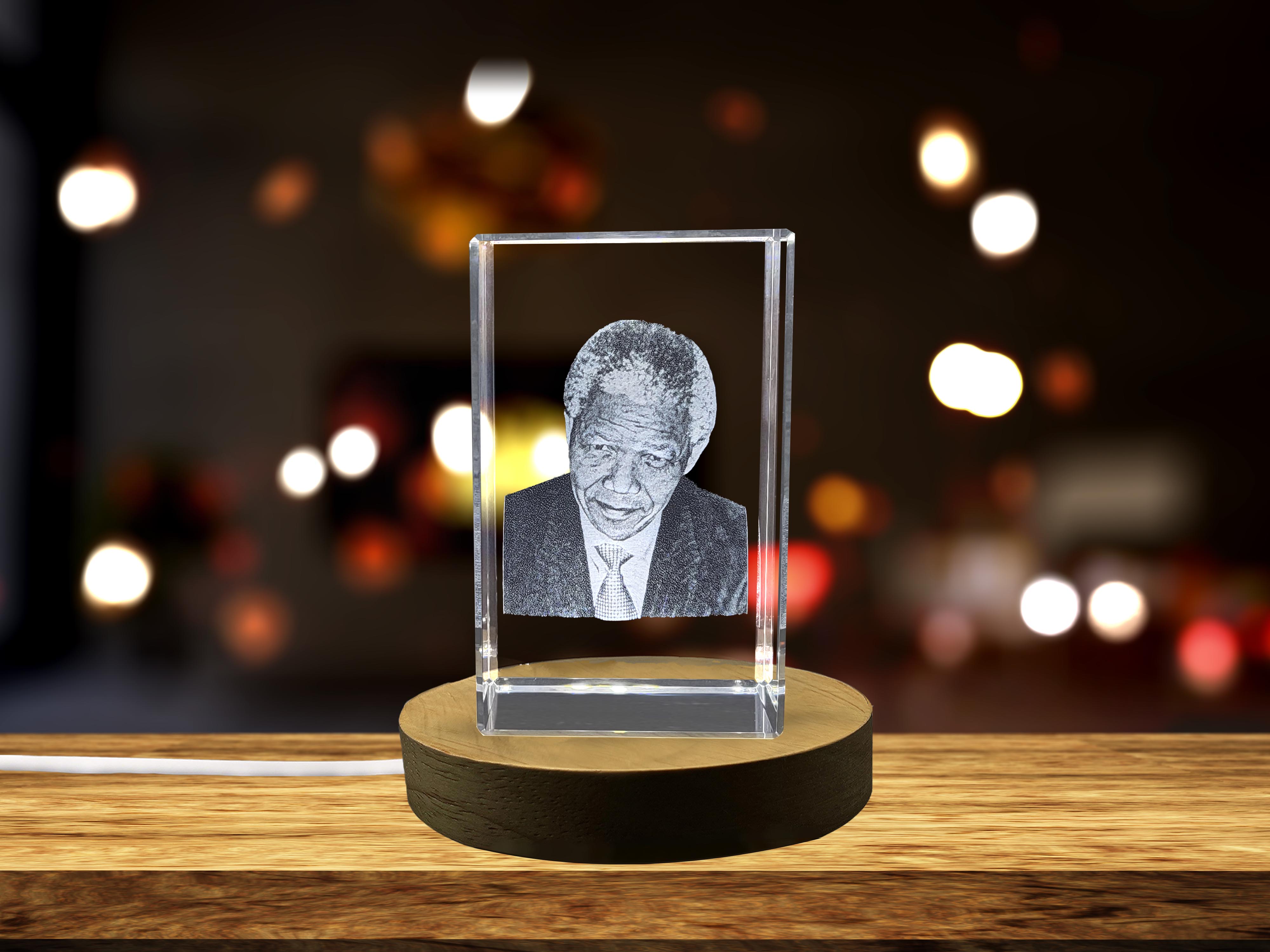 thumbnail video image 2 of Nelson Mandela 3D Engraved Crystal - Celebrate the Legacy of the "Father of the Nation" A&B Crystal Collection, 2 of 7