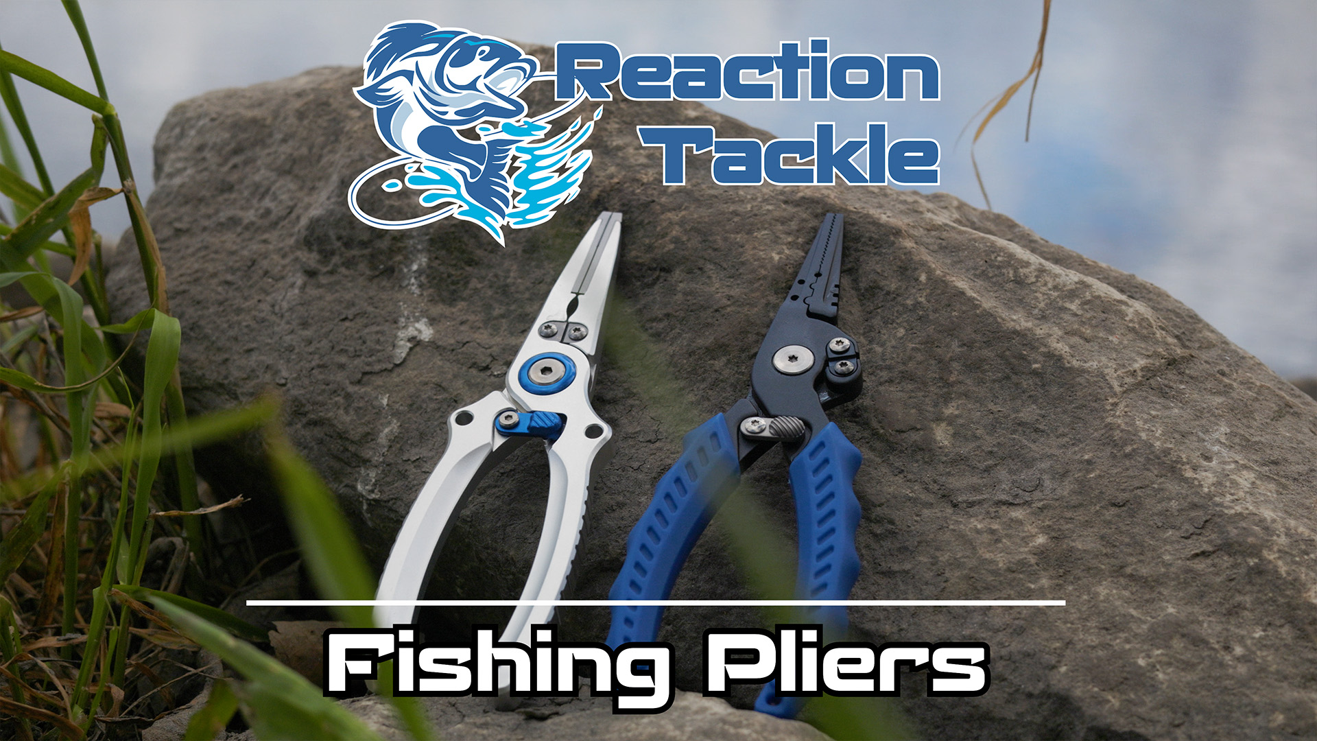 thumbnail video image 2 of Reaction Tackle Fishing Pliers 7" Stainless Steel – Straight End Pliers with Braid Cutter, Hook Remover & Crimper – Teflon Coated Saltwater Fishing Pliers with Sheath & Lanyard, 2 of 9