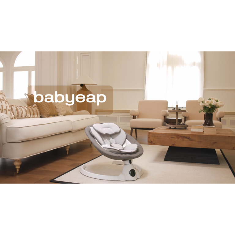Babyeap Baby Swing for Infants - Smart Electric Swing with Bluetooth Control 5-point Harness,5 Sway Speed,10 Lullabies(Black)