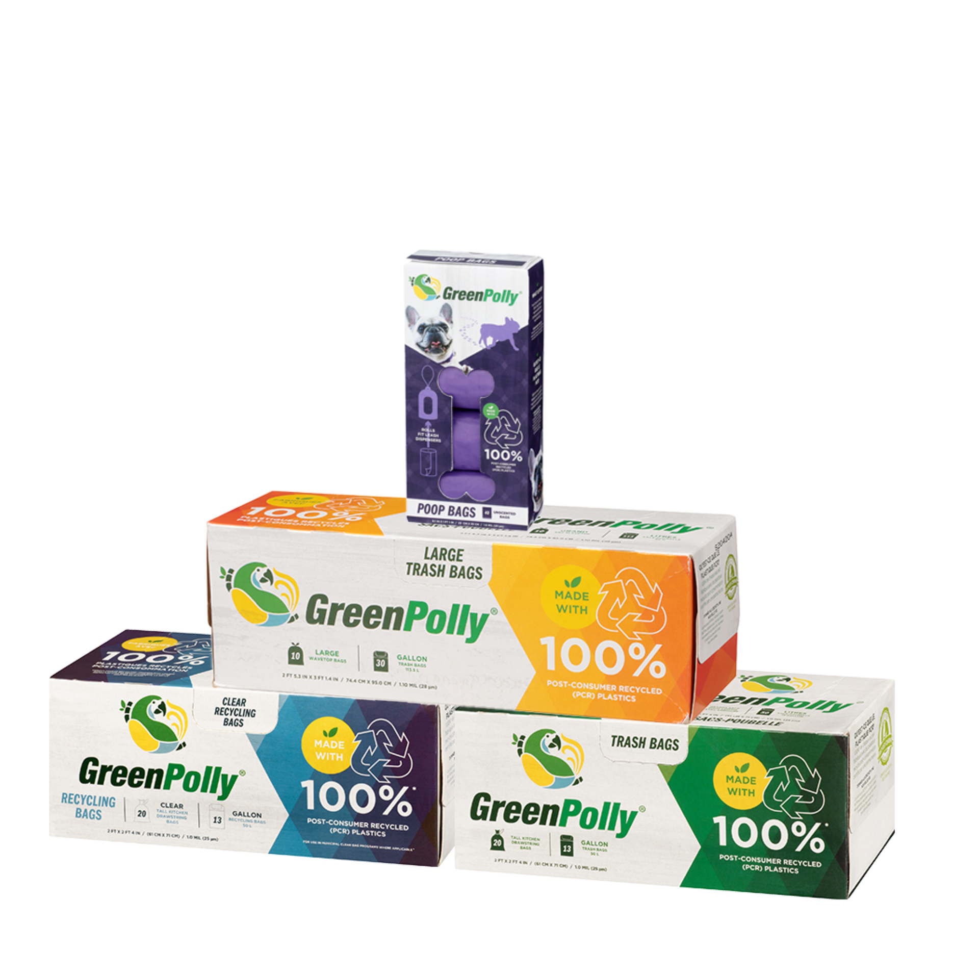 Countable Names GreenPolly Unscented Dog Poop Bags on a Roll, 540 Count, Purple ...