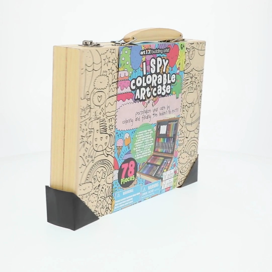 Art 101 Budding Artist 78 Piece Creative Colorable Wood Art Set