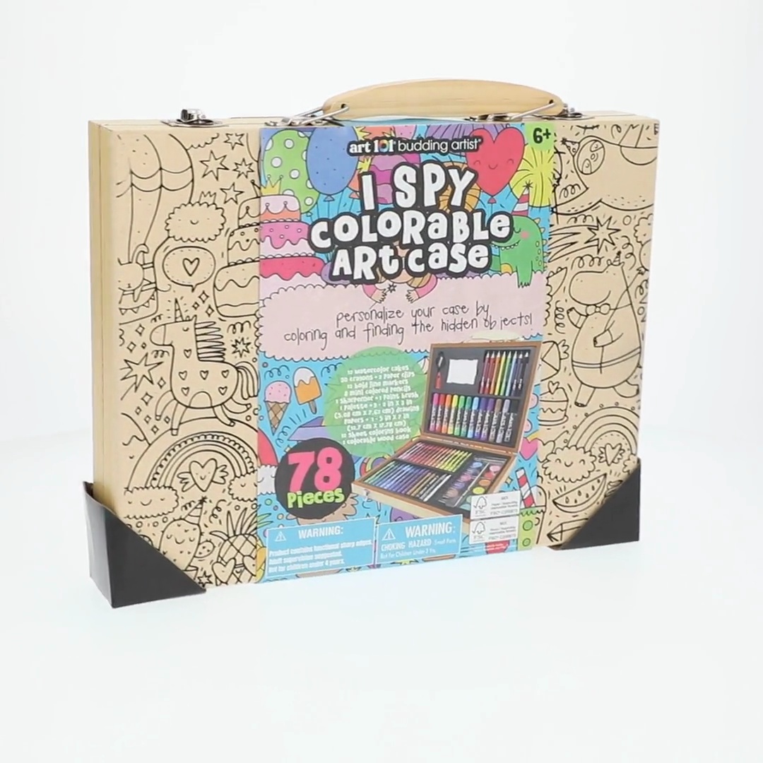 Art 101 Budding Artist 78 Piece Creative Colorable Wood Art Set
