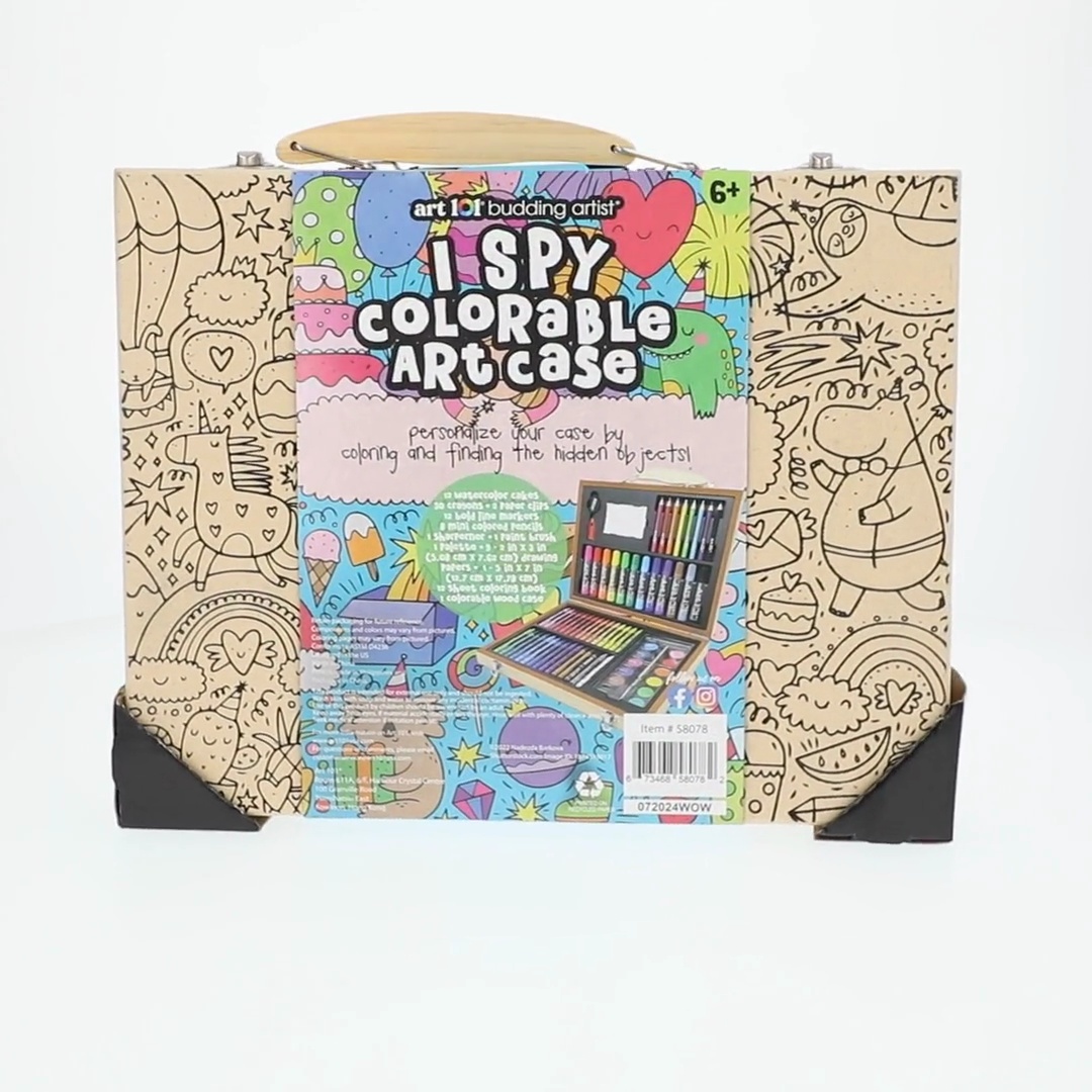 Art 101 Budding Artist 78 Piece Creative Colorable Wood Art Set