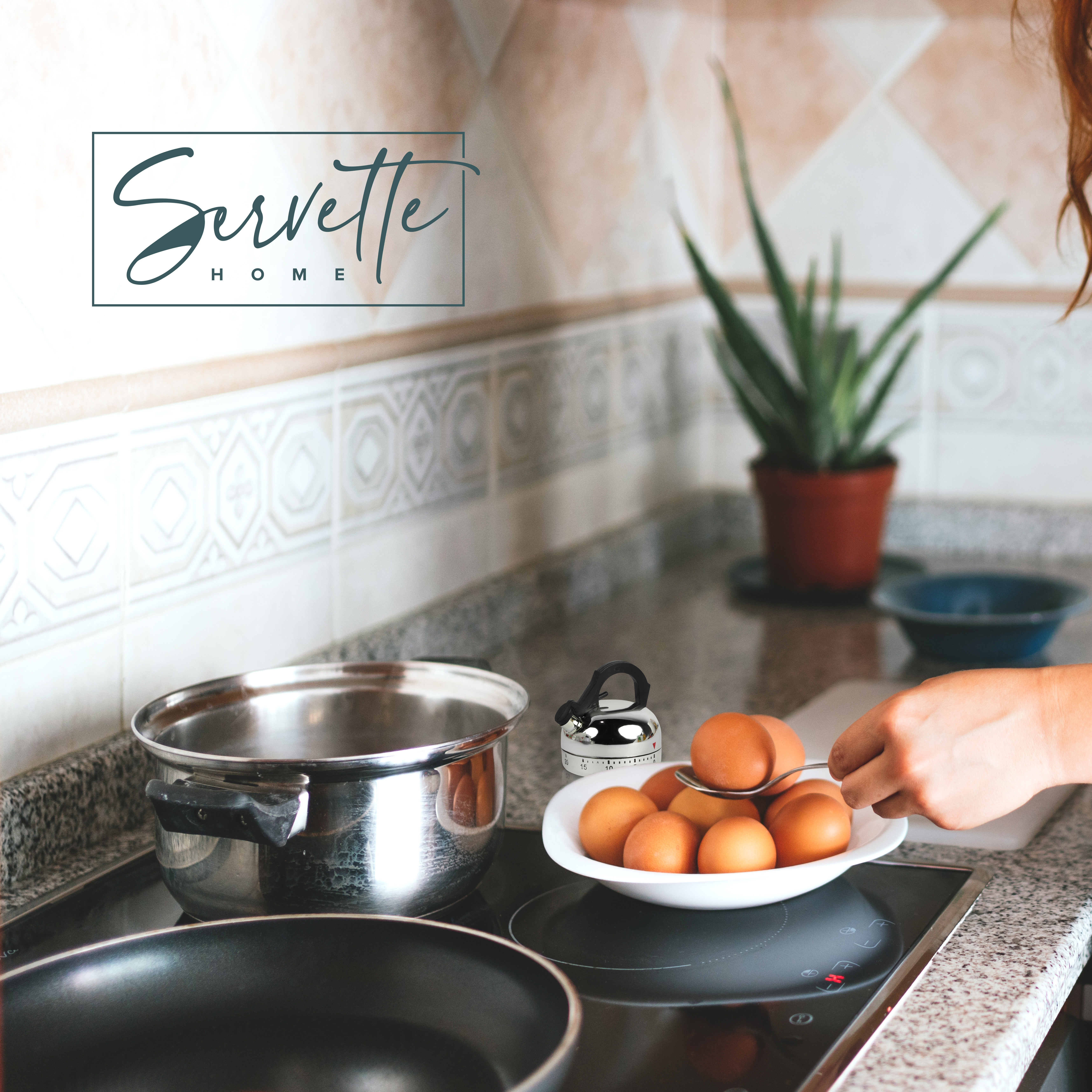 thumbnail video image 2 of Servette Home Egg Timer - Cooking Timer with Mechanical Alarm - Kettle, 2 of 6