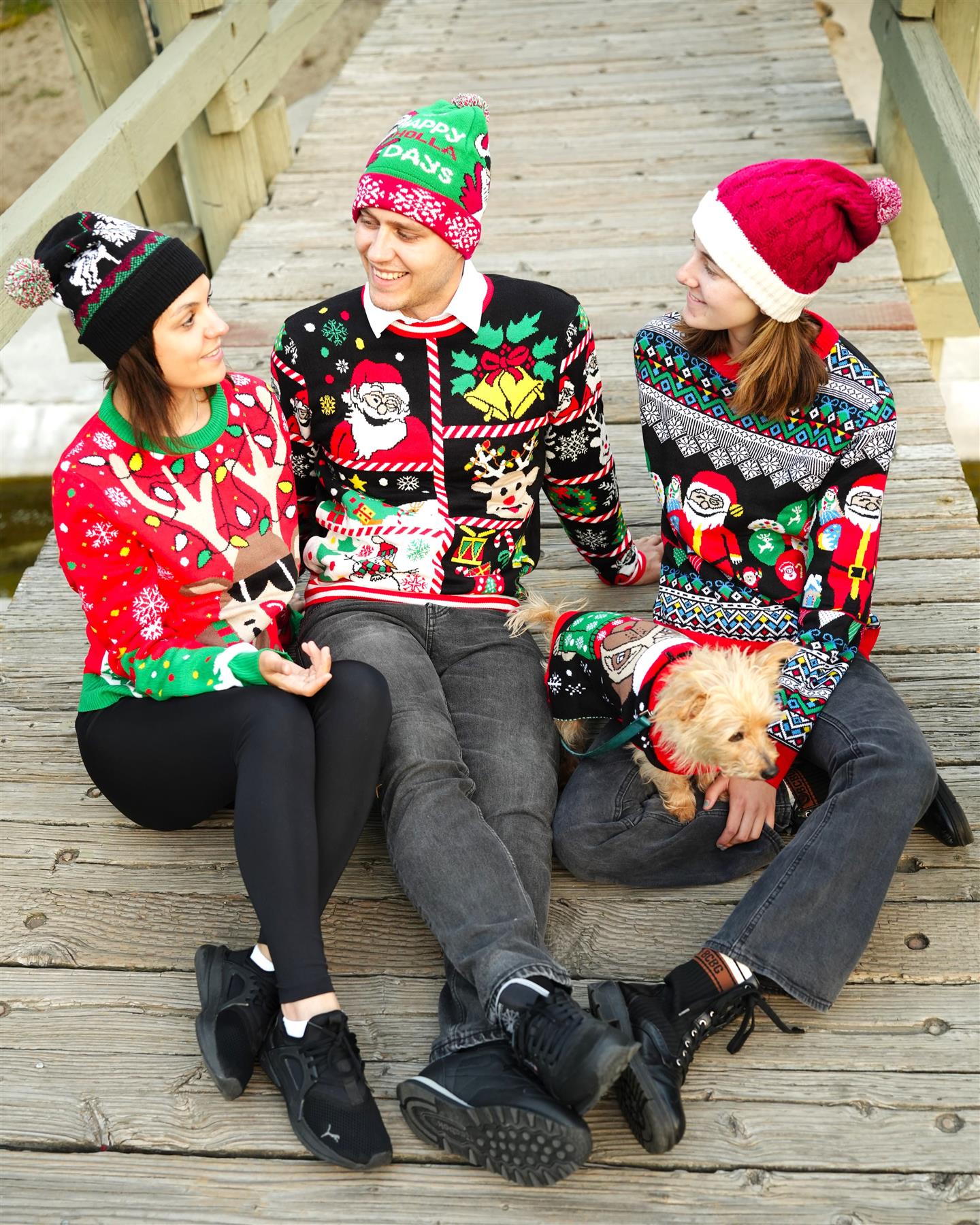 thumbnail video image 2 of SOCAL LOOK Youth Ugly Christmas Sweater-Cute Holiday Pullover for Teens Big Boys & Girls 15/16 Years, 2 of 9