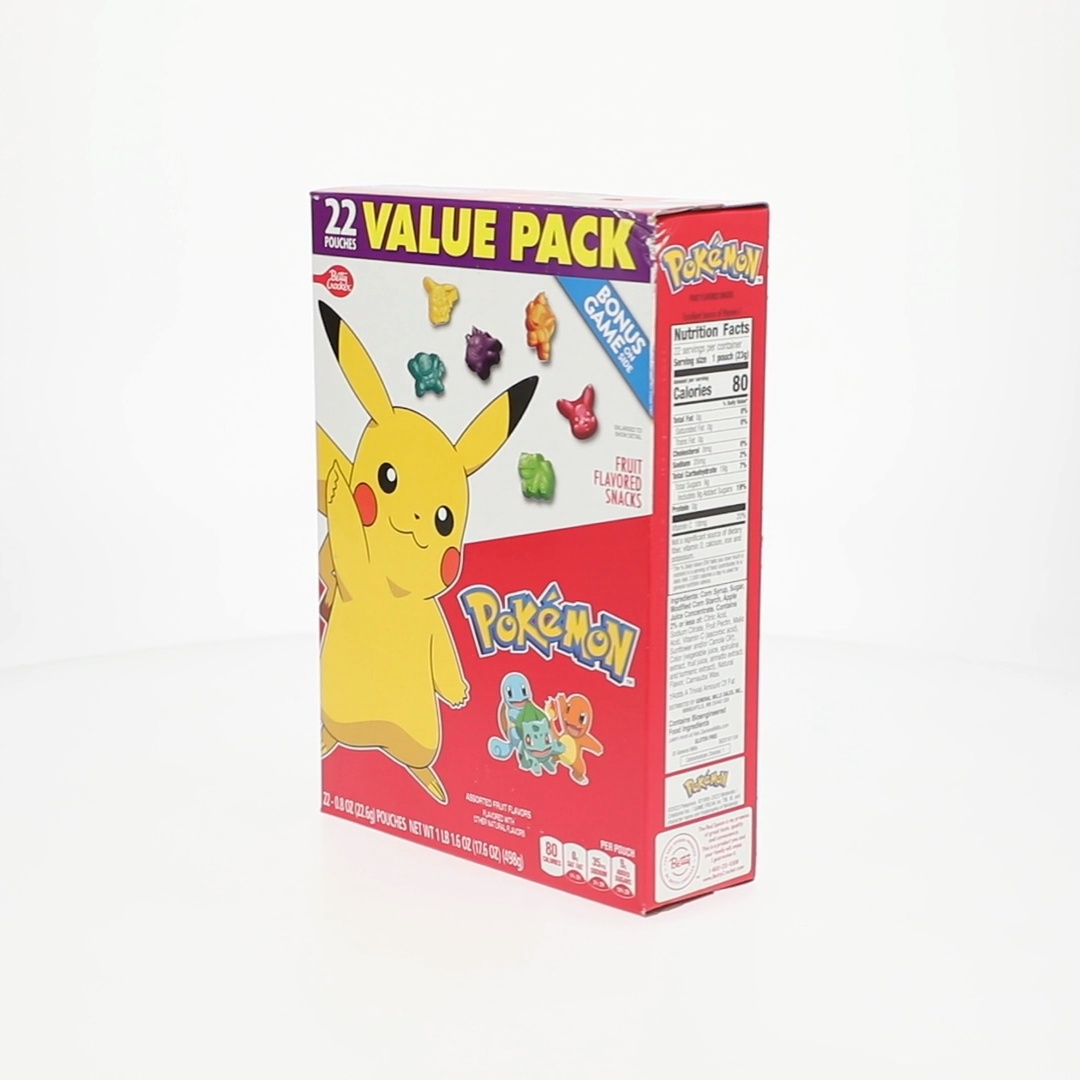 Betty Crocker, Pokemon Fruit Flavored Snacks, 17.6 oz, 22 Pouches