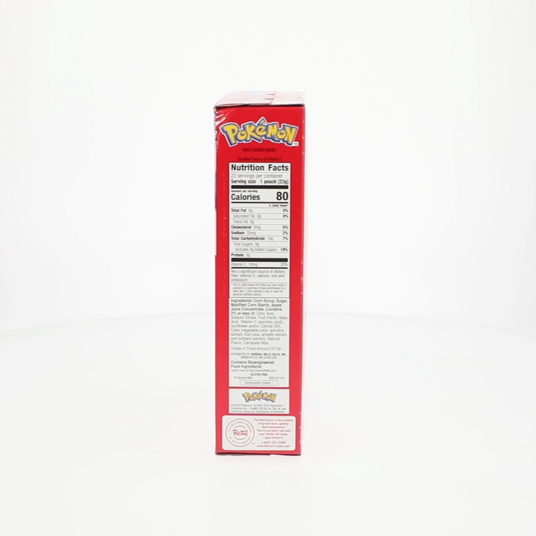 Betty Crocker, Pokemon Fruit Flavored Snacks, 17.6 oz, 22 Pouches