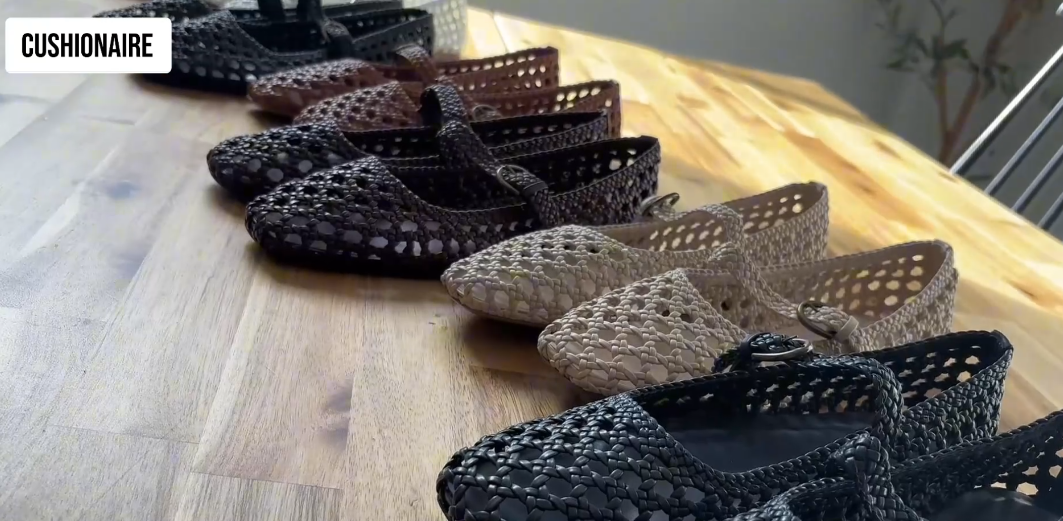 thumbnail video image 2 of Cushionaire Weston Hand Woven Mary Jane Flats for Women, Comfortable Dressy Ballet Flats with Braided Adjustable Buckle and Memory Foam Cushioning, 2 of 18
