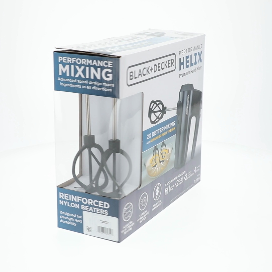 BLACK+DECKER, Hand Mixer, Helix Performance, 5-Speed, Black
