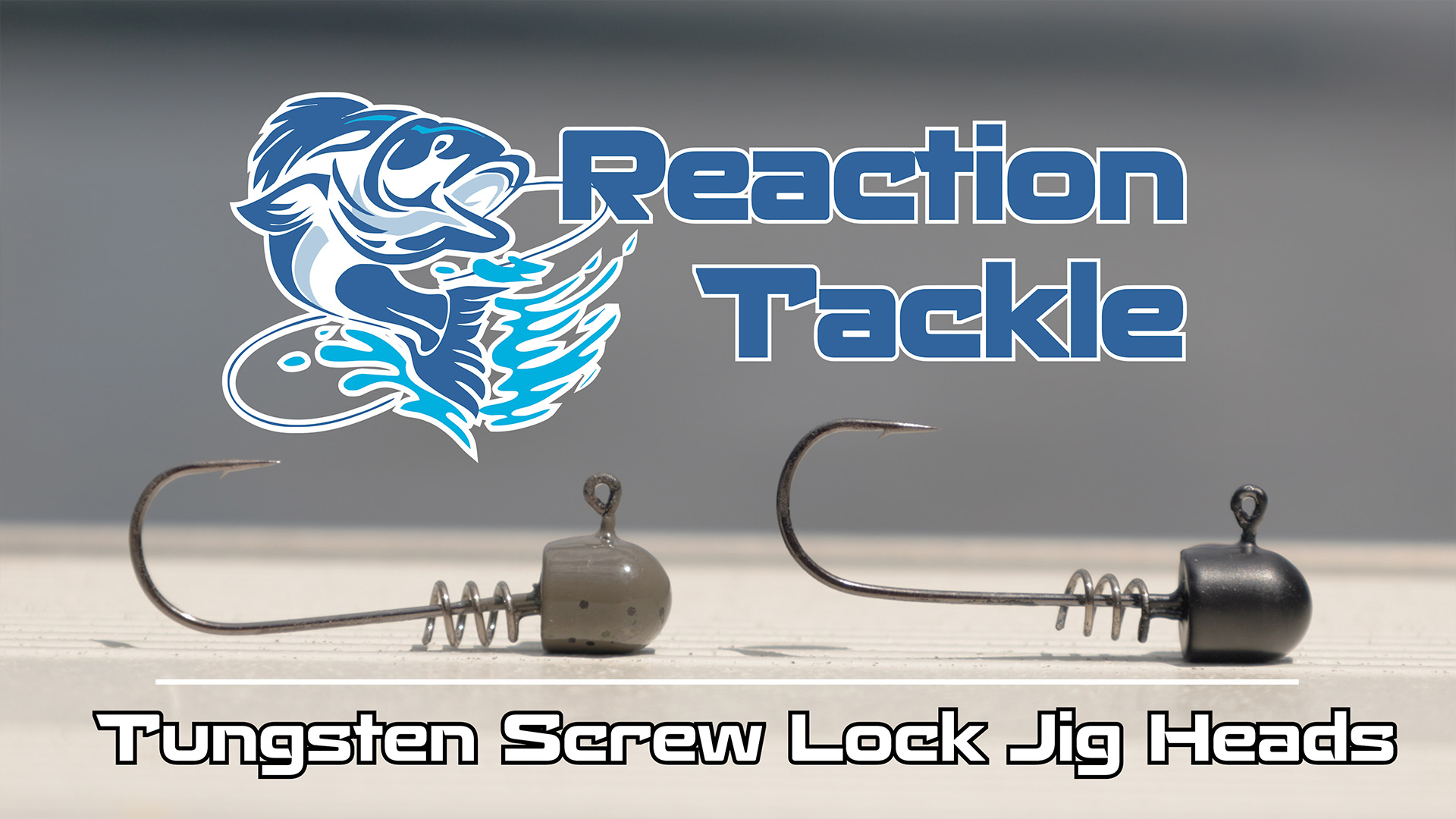 thumbnail video image 2 of Reaction Tackle ScrewLock Ned Rig Jig Heads / Weedless Fishing Lure Jig- 1/8 - GP, 2 of 7