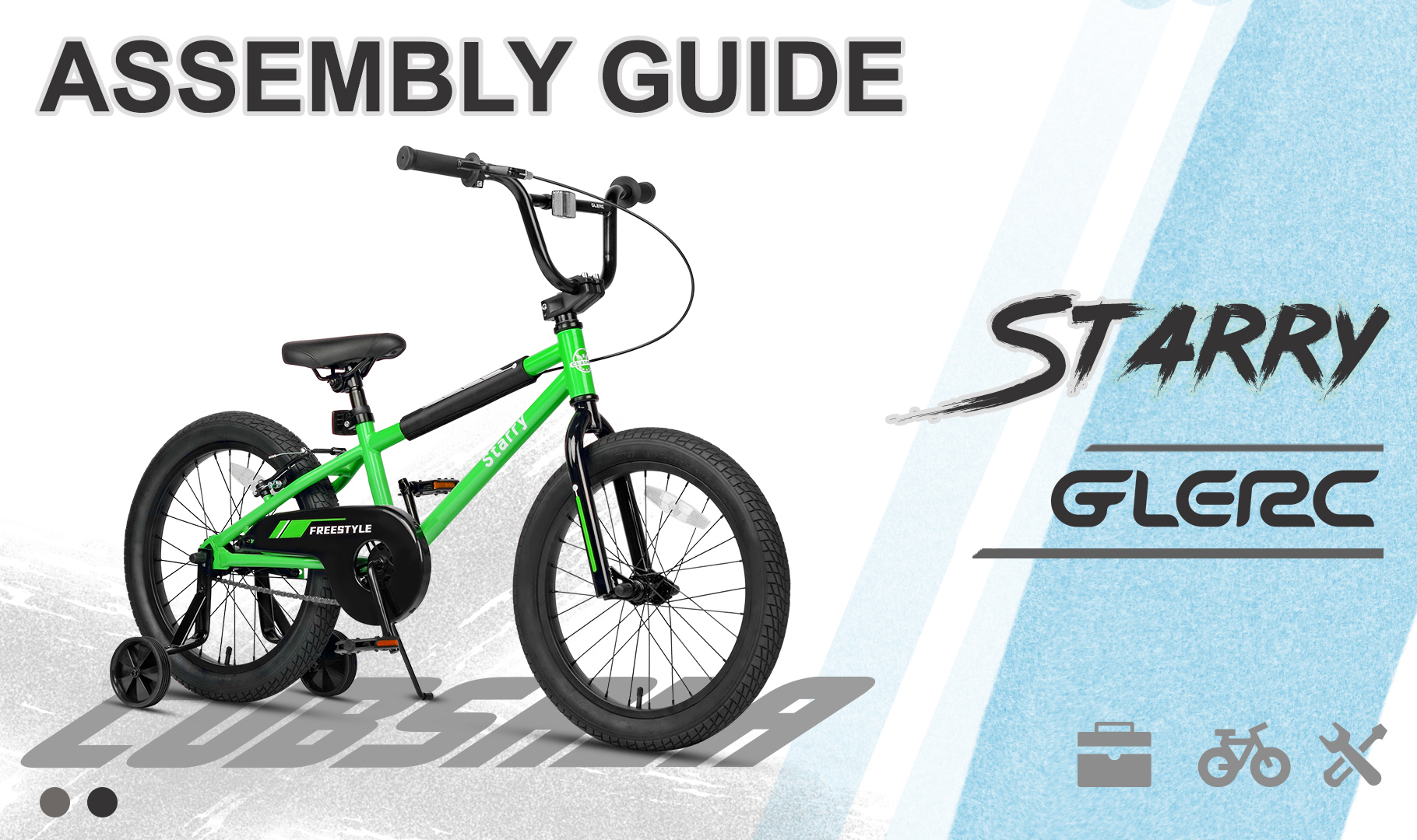 Glerc 16 Inch Little Kids Bike for Over 4 Years Old Boys