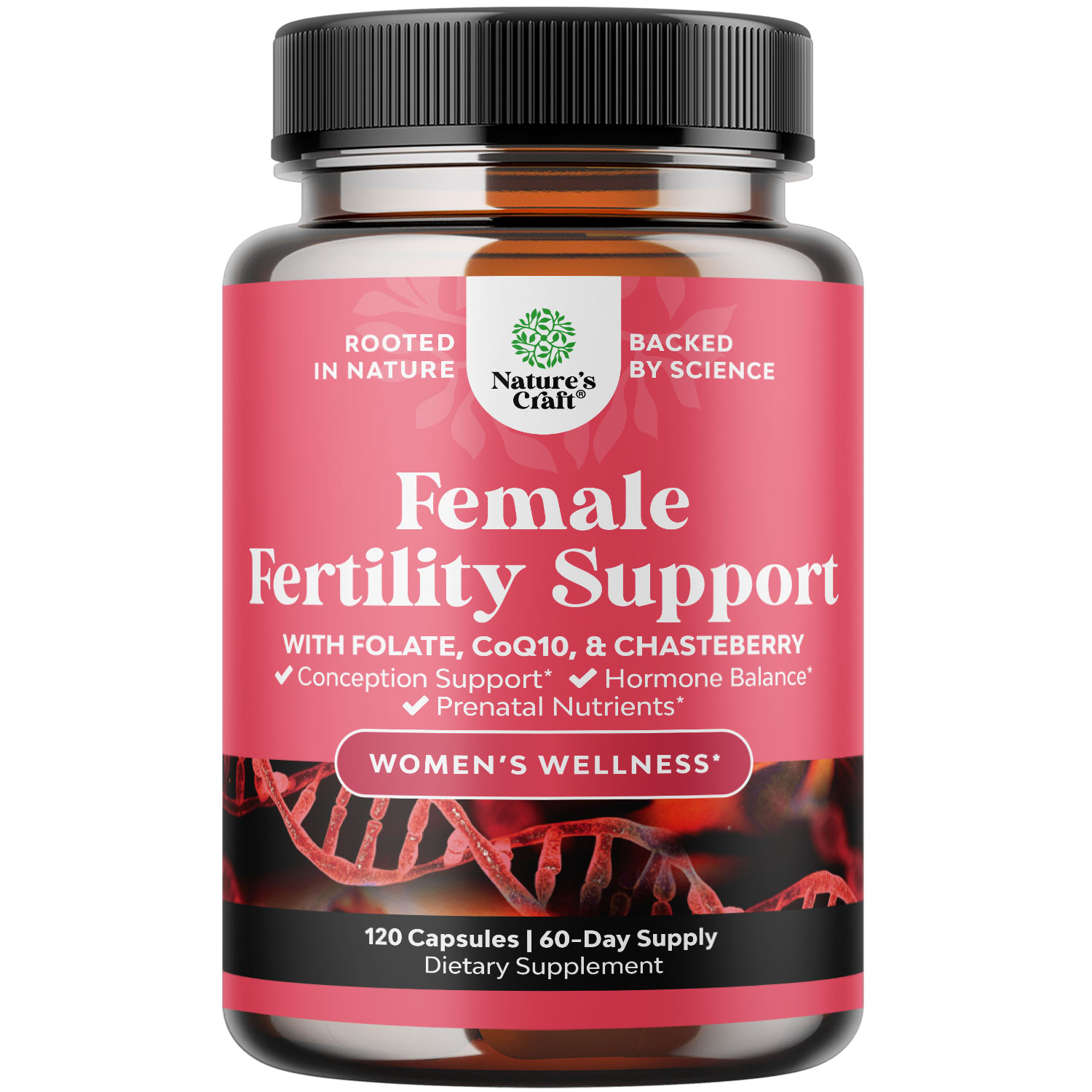 thumbnail video image 2 of Fertility Supplement for Women with Prenatal Multivitamins - Female Fertility Support with Prenatal Choline Inositol Folate Chasteberry and CoQ10 Fertility Blend for Women to Promote Faster Conceptio, 2 of 9