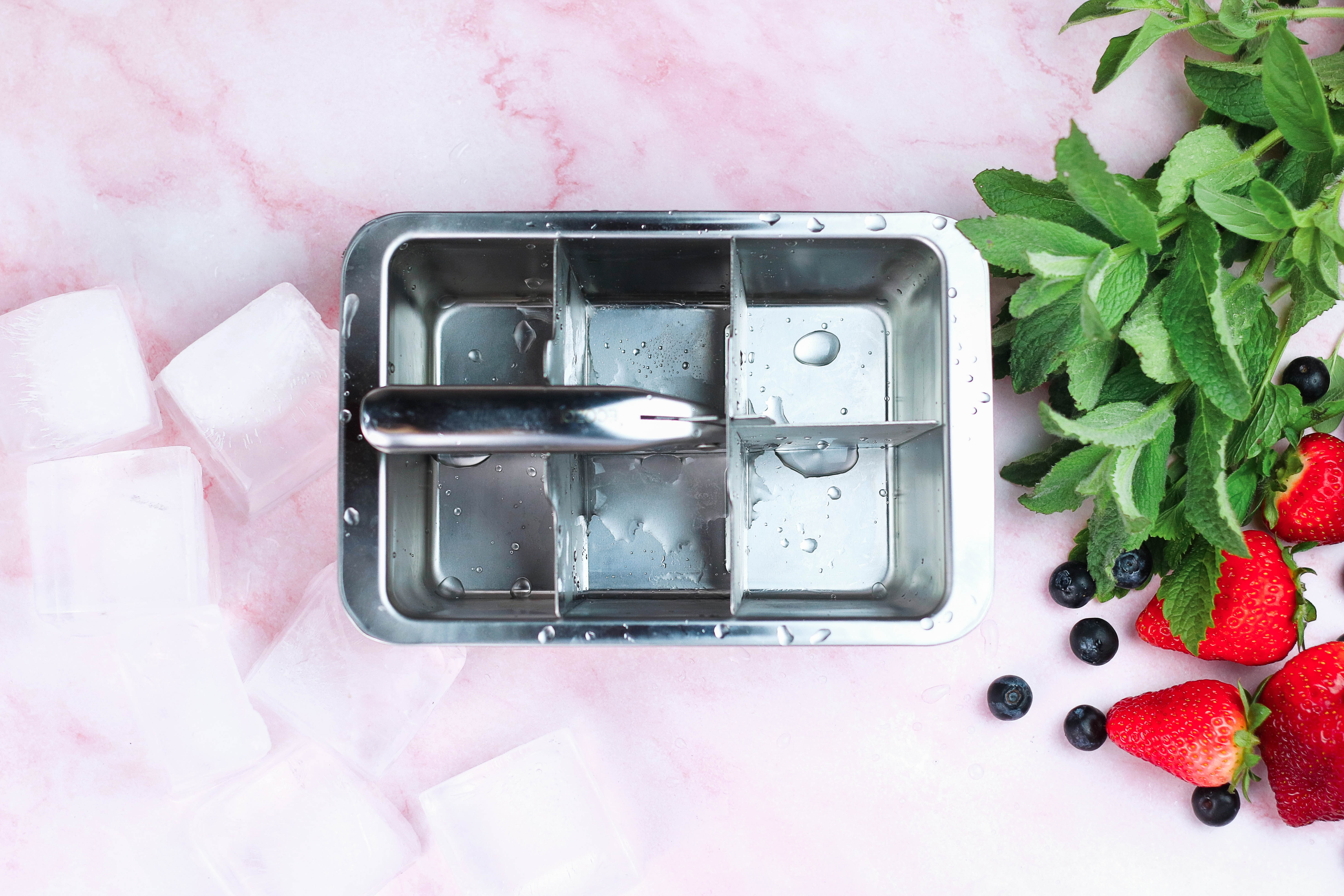 thumbnail video image 2 of Ecozoi Stainless Steel Ice Cube Trays with Easy Release, 2 Pack, 12 Large Cubes, 2 of 8