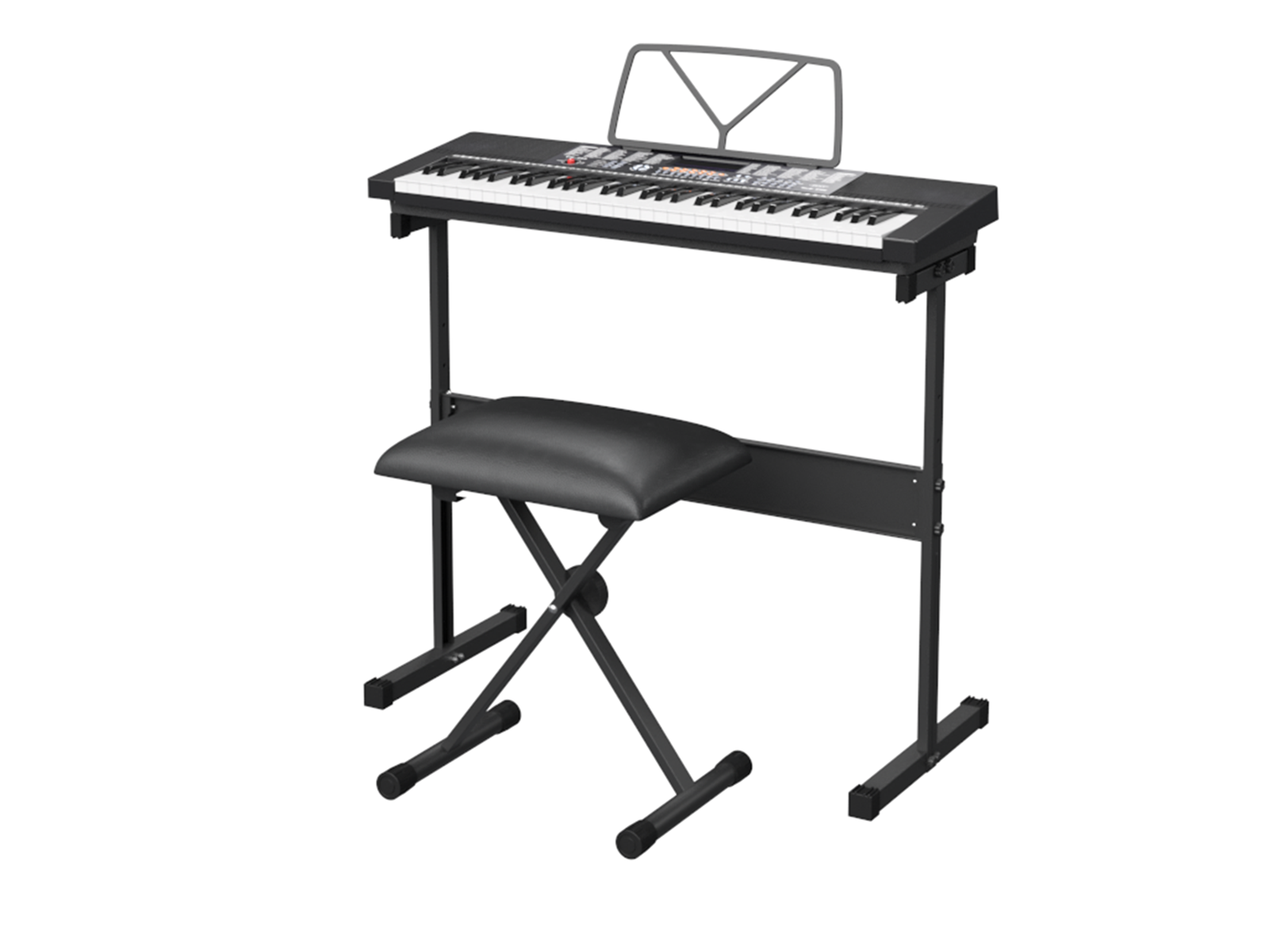 ZENY Piano de teclado eléctrico portátil de 61 teclas con altavoces  integrados, pantalla LED, auriculares, micrófono, soporte para piano,  soporte para