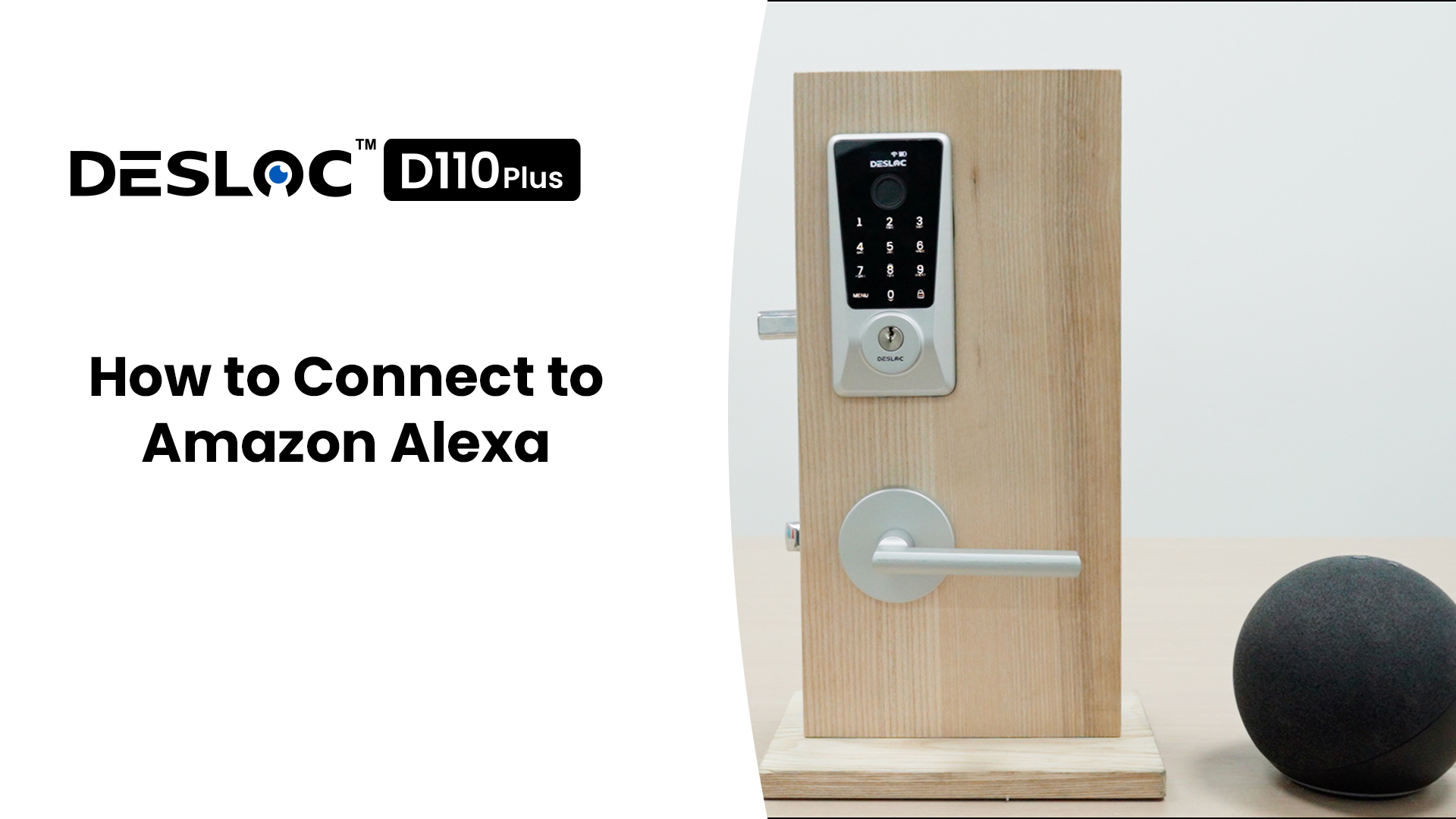 thumbnail video image 2 of DESLOC D110 Plus with Handle Set Silver Smart Lock, Keyless Entry Door Lock, 2 of 9