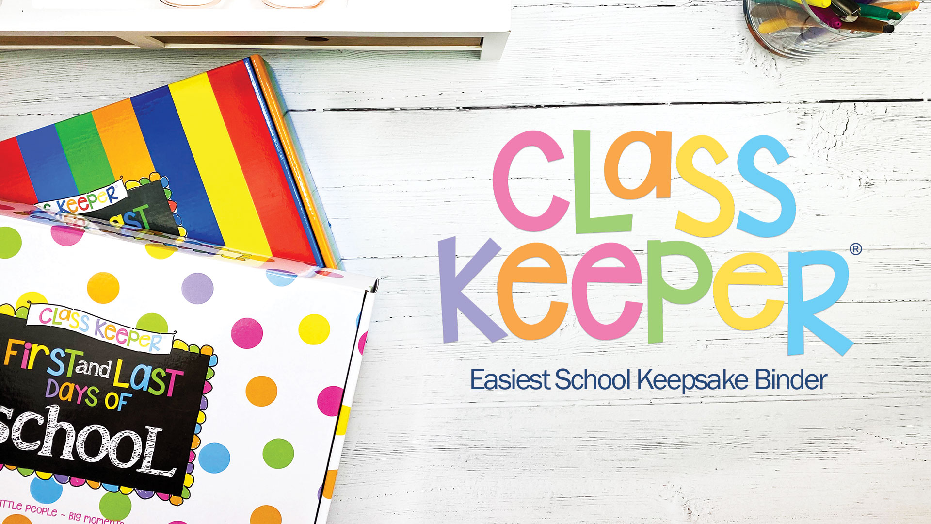 thumbnail video image 2 of Mom Must-Have School Keepsake Kit | Class Keeper®, Photo Prop Deck & School Stickers | BONUS! App Membership + BONUS! Earn & Learn® Chore Chart Pad | Pastel Flags, 2 of 10