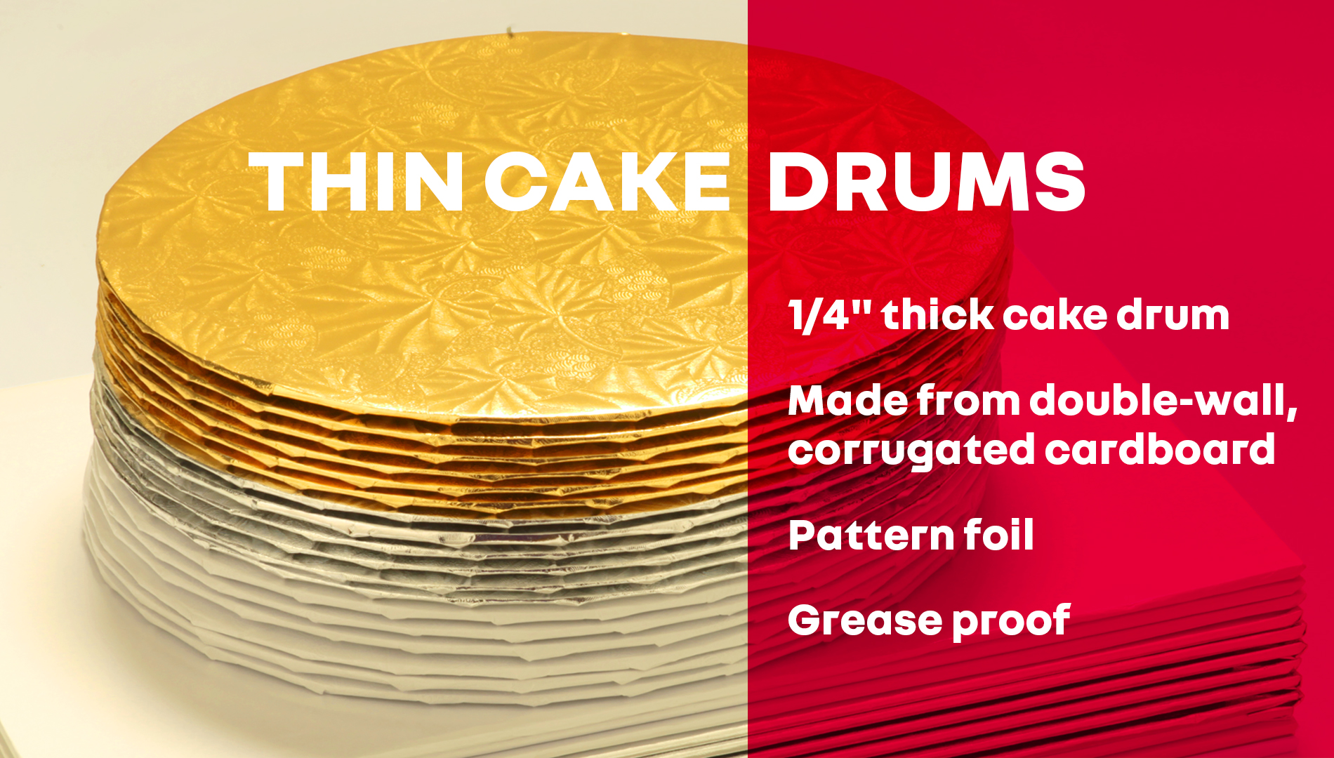 thumbnail video image 2 of 14x10 White Thin Drum 1/4", 6 count, 2 of 6