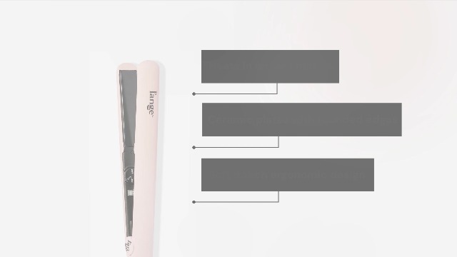 thumbnail video image 2 of L'ange Hair Le Ceramique 1-Pass Flat Iron Hair Straightener | Fast Heating Ceramic Flat Iron, 2 of 11