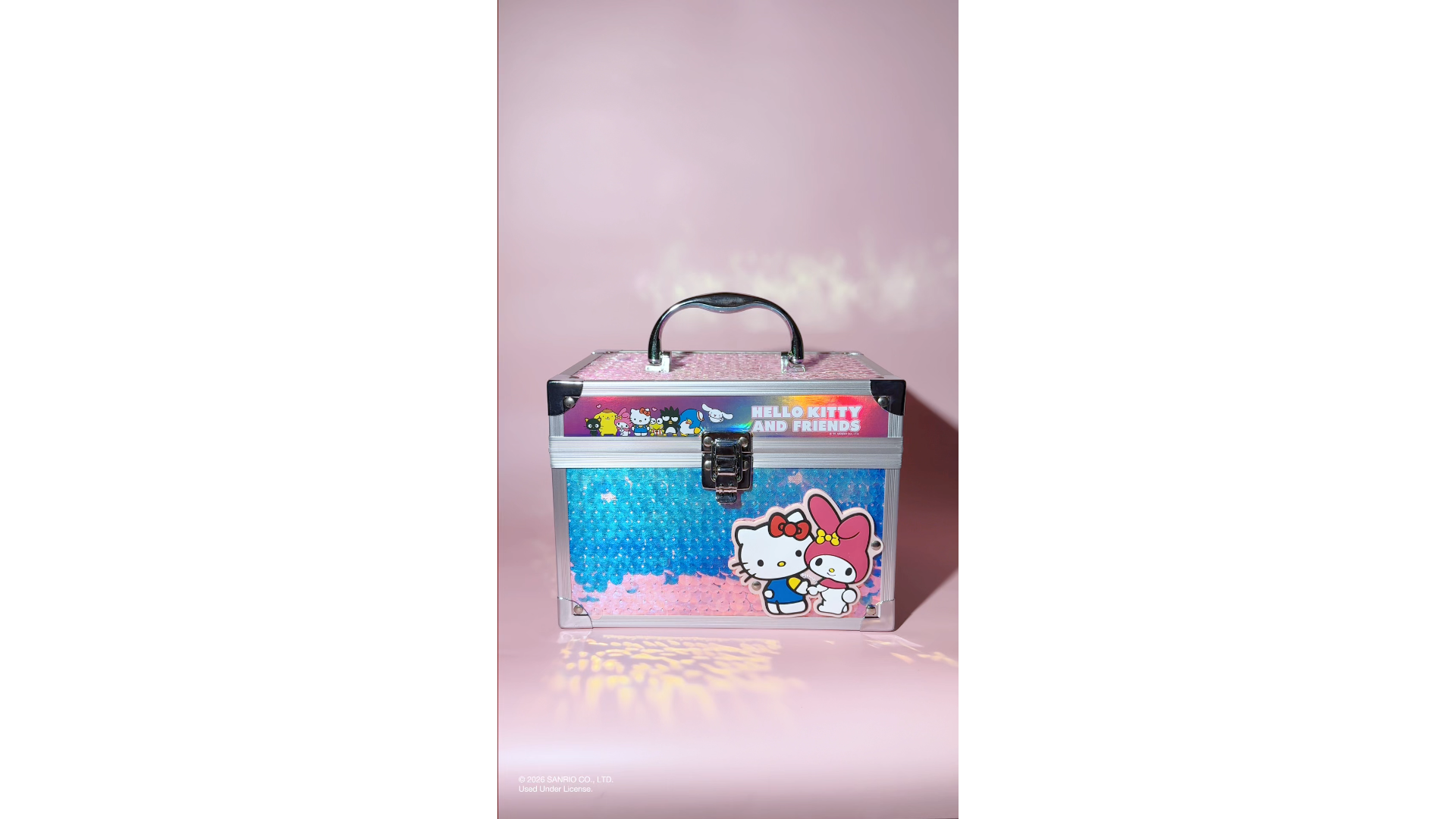thumbnail video image 2 of Hello Kitty and Friends Train Case Beauty Set with Washable Makeup, Ages 3+, 2 of 10
