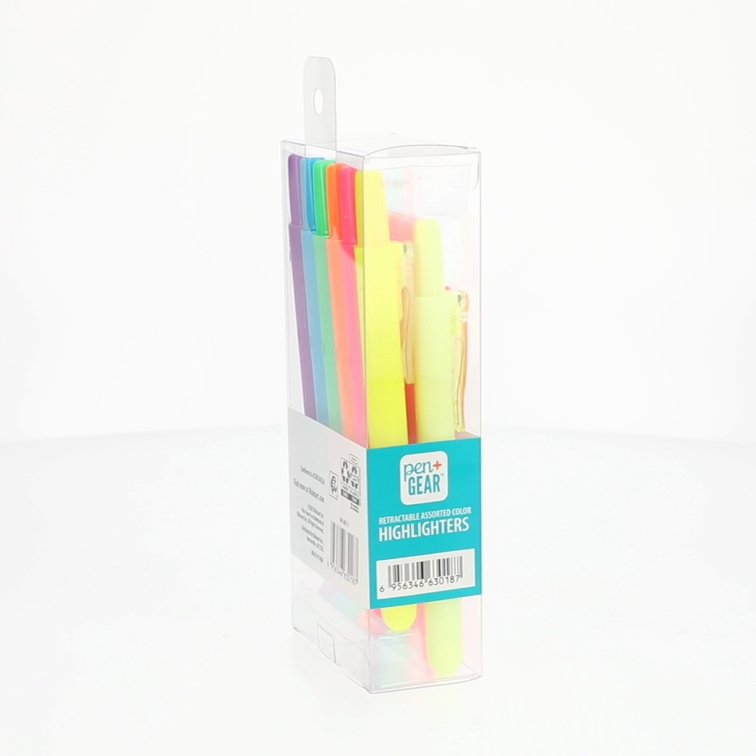 【希少】4条スターシラー カラーチェンジアイオライト(11mm)レインボー内包 Pen+Gear Retractable Highlighters Chisel Tip Assorted Neon Colors
