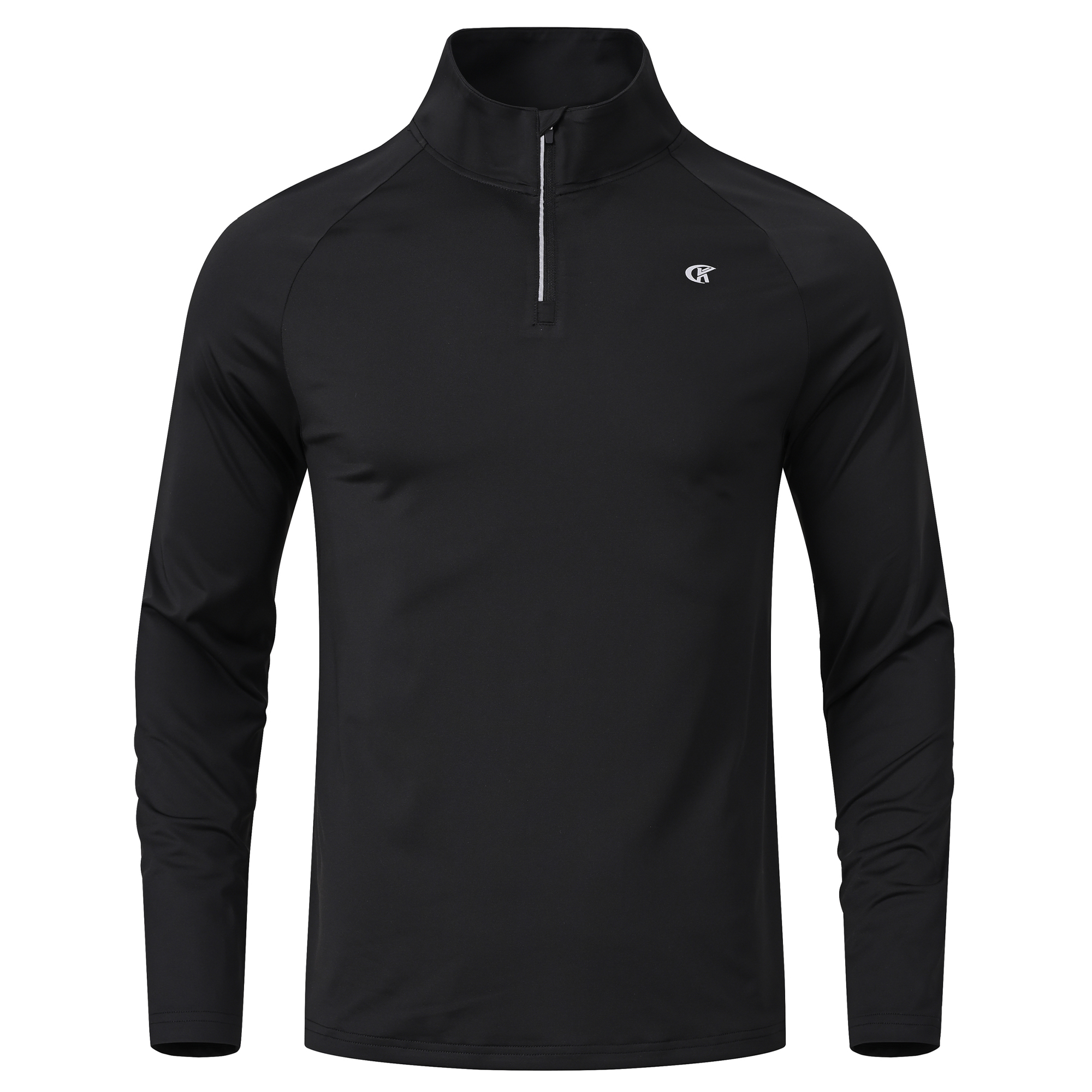 PEAK■Quickdry Semi Zip-up Long Sleeve T-shirt■送料込 Taigaofy Men's Running Shirt Long Sleeve Quarter Zip