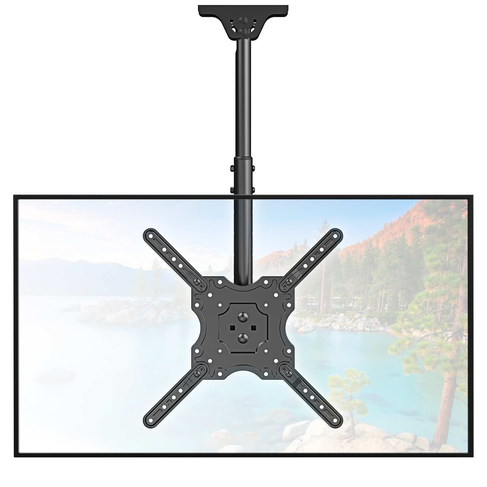 thumbnail video image 2 of HOMOUNT Ceiling TV Mount for 26"-65" TVs, Full Motion 8 Height Adjustable TV Wall Mount Bracket, Swivel and Tilt, Max VESA 400x400mm, Holds up to 99 lbs, 2 of 10