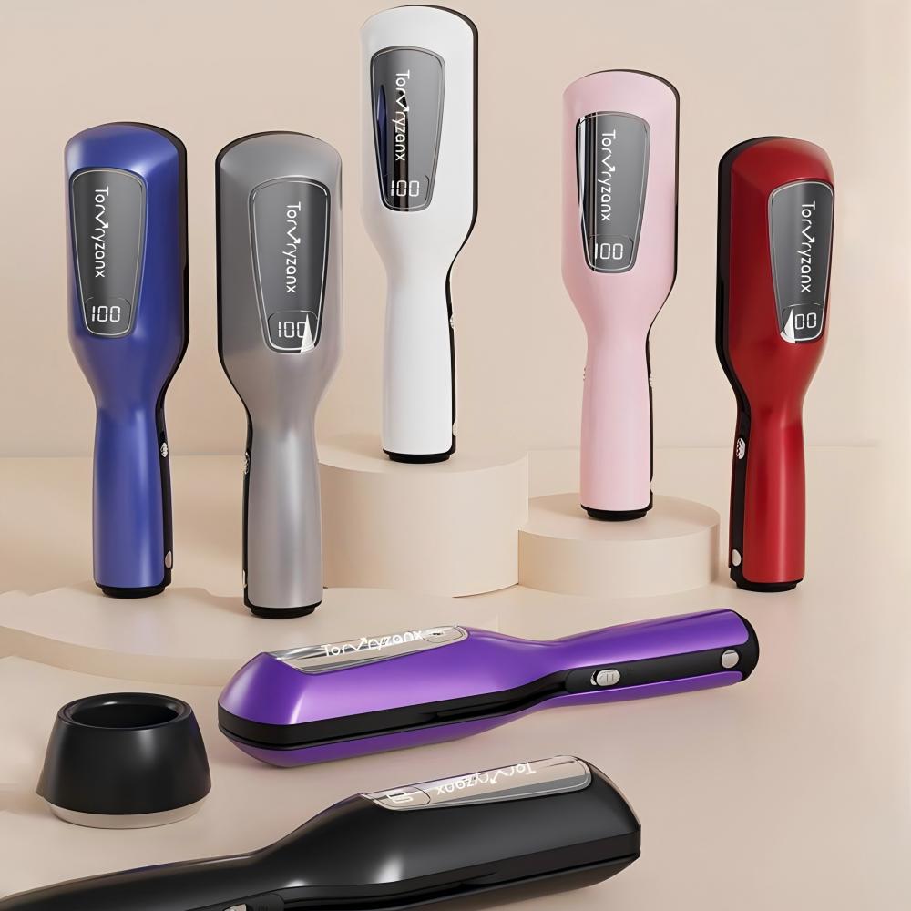 thumbnail video image 2 of TorVryzanx Pro 5-in-1 Cordless Split End Trimmer | Blue Light Therapy & LED Display | Rechargeable Hair Repair for Dry/Damaged Ends | FCC Certified, 2 of 12