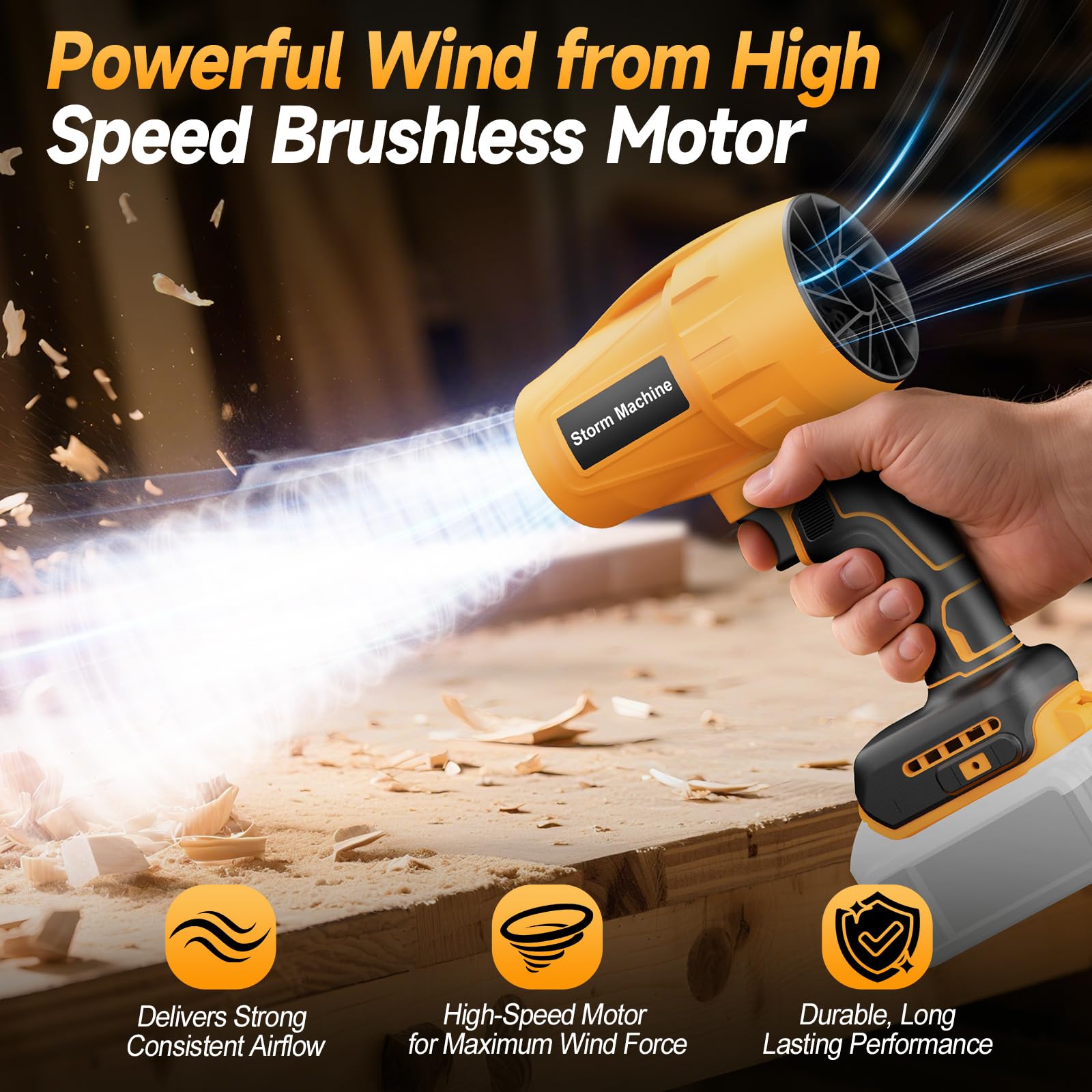 thumbnail video image 2 of Cordless Leaf & Dust Blower Compatible with DEWALT 20V Battery, 30,000 RPM Jet Fan with Brushless Motor, Handheld Air Blower for Car Drying, Lawn Care, Home Cleaning (Tool Only), 2 of 8