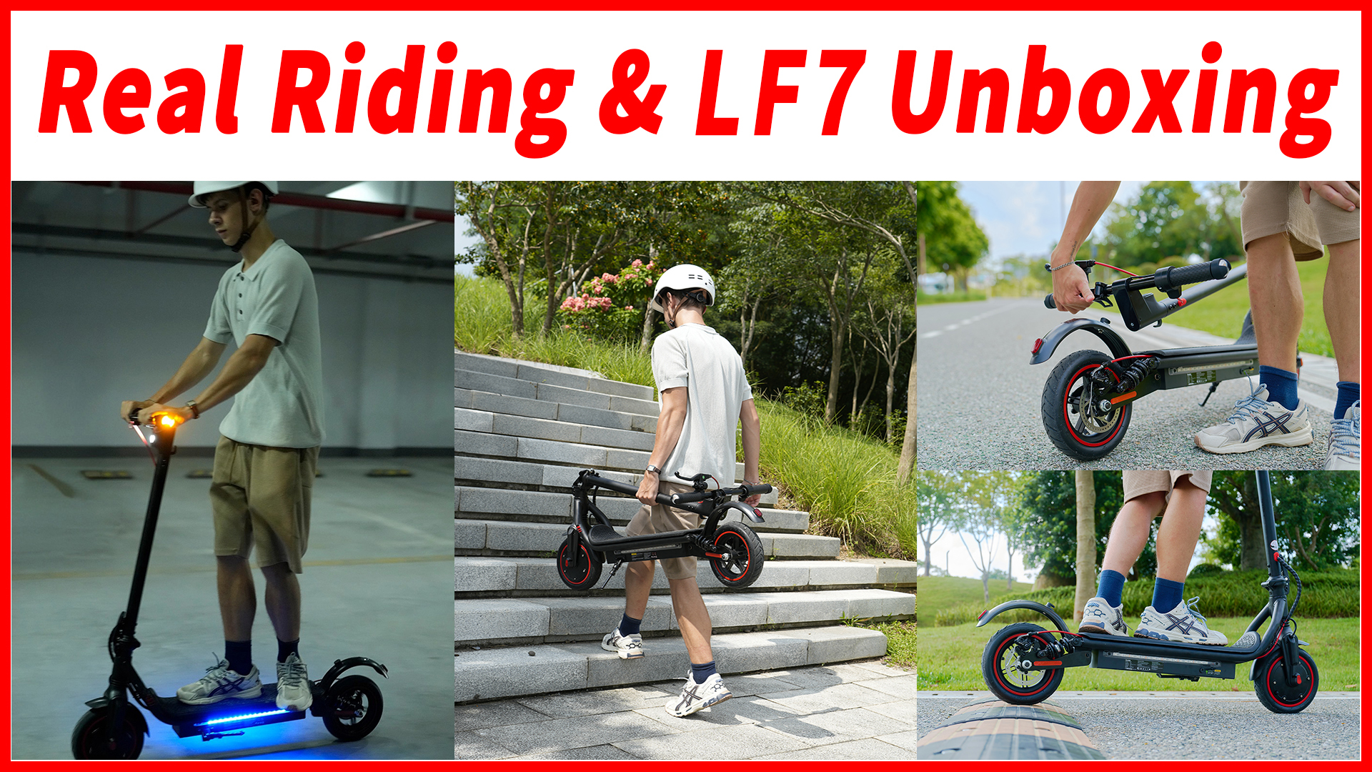 thumbnail video image 2 of LiteFive LF7 500W Electric Scooter for Adult, Up to 22 Mph & 23 Miles Range Commuting E Scooter with Turn Signal, Dual Spring Damping, APP Control, 2 of 13