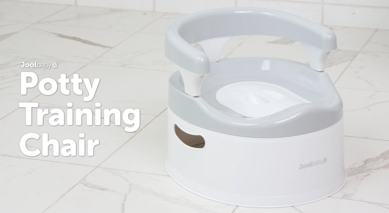 thumbnail video image 2 of Jool Baby Potty Chair for Toddler Toilet Training - Splash Guard & Back Support (Gray), 2 of 6
