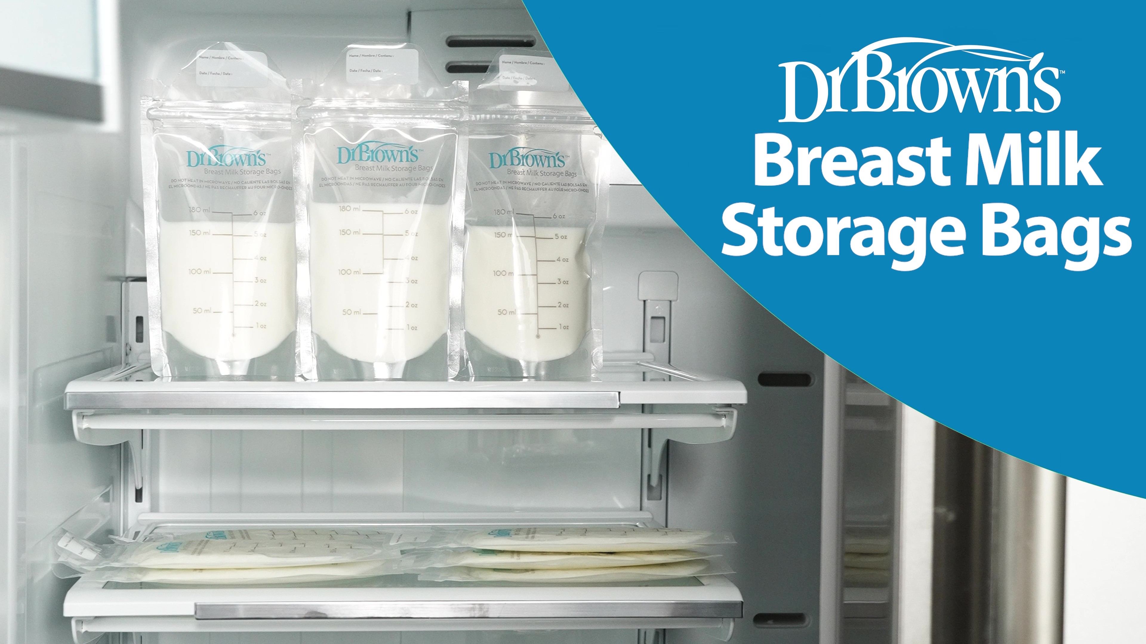 thumbnail video image 2 of Dr. Brown's Breast Milk Storage Bags - 50ct, 2 of 13