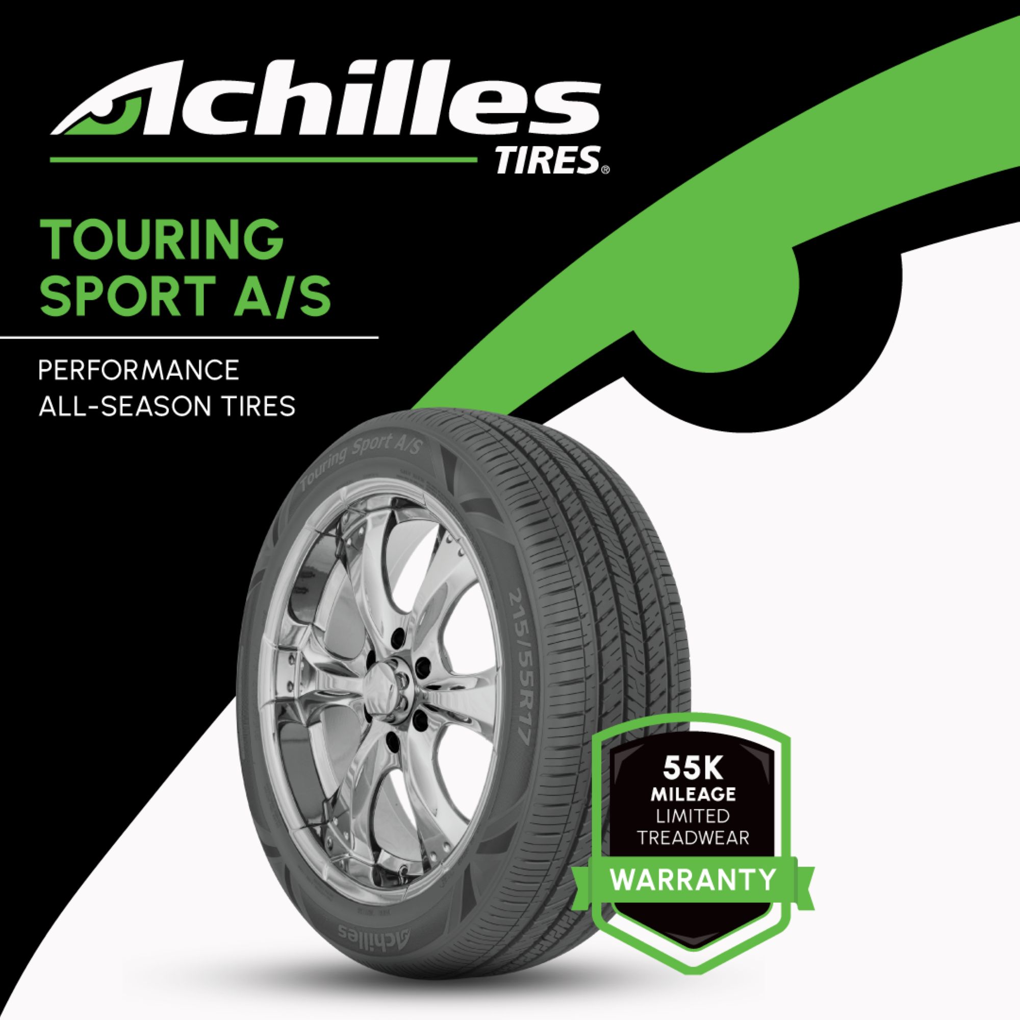 thumbnail video image 2 of Achilles Touring Sport AS All Season 195/60R15 88H Passenger Tire, 2 of 11