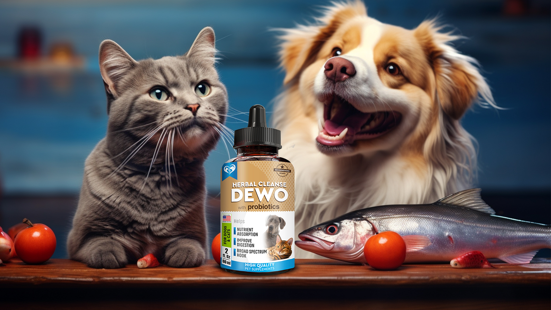 thumbnail video image 2 of Natural Digestive Support for Dogs & Cats – Herbal Blend with Probiotics – Supports Normal Gut & Flora Balance – Daily Wellness Formula, 2 of 7